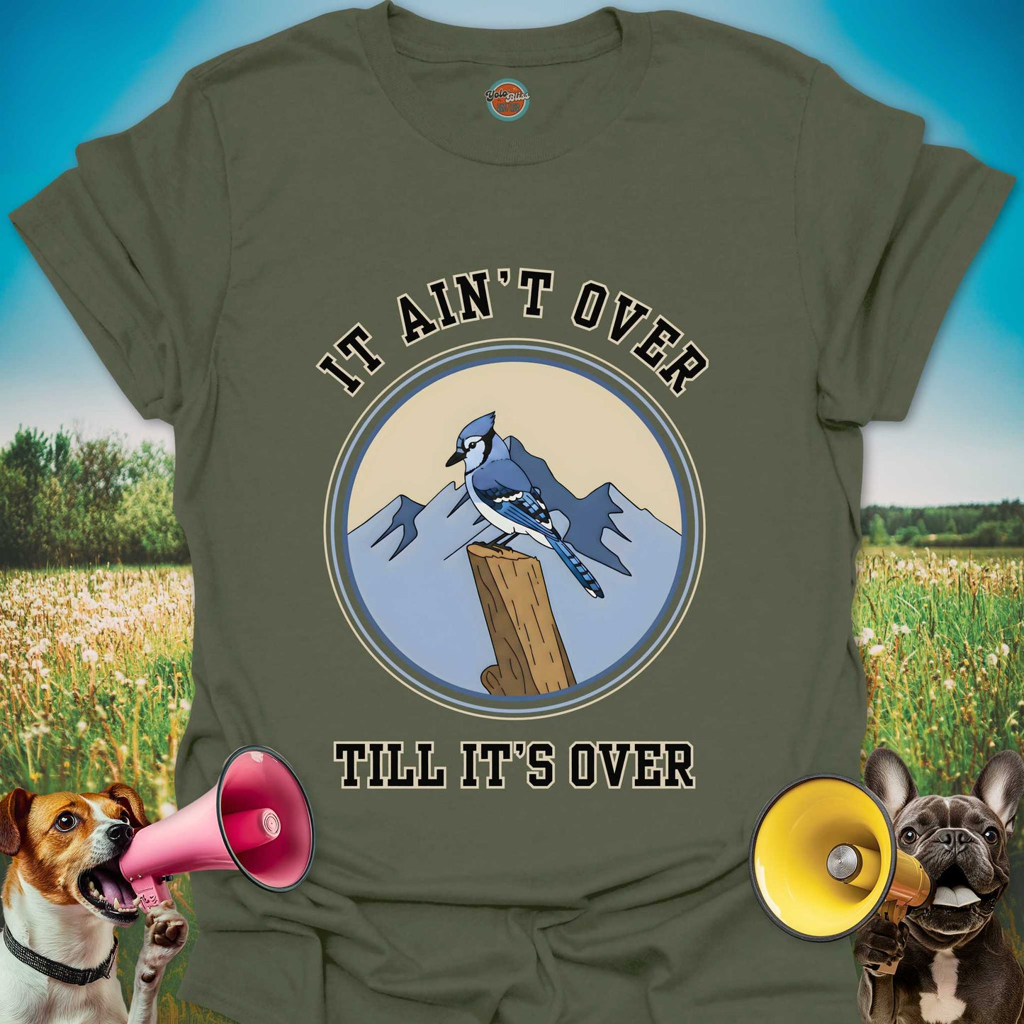 Mountain Blue Jay It Ain't Over - Tee