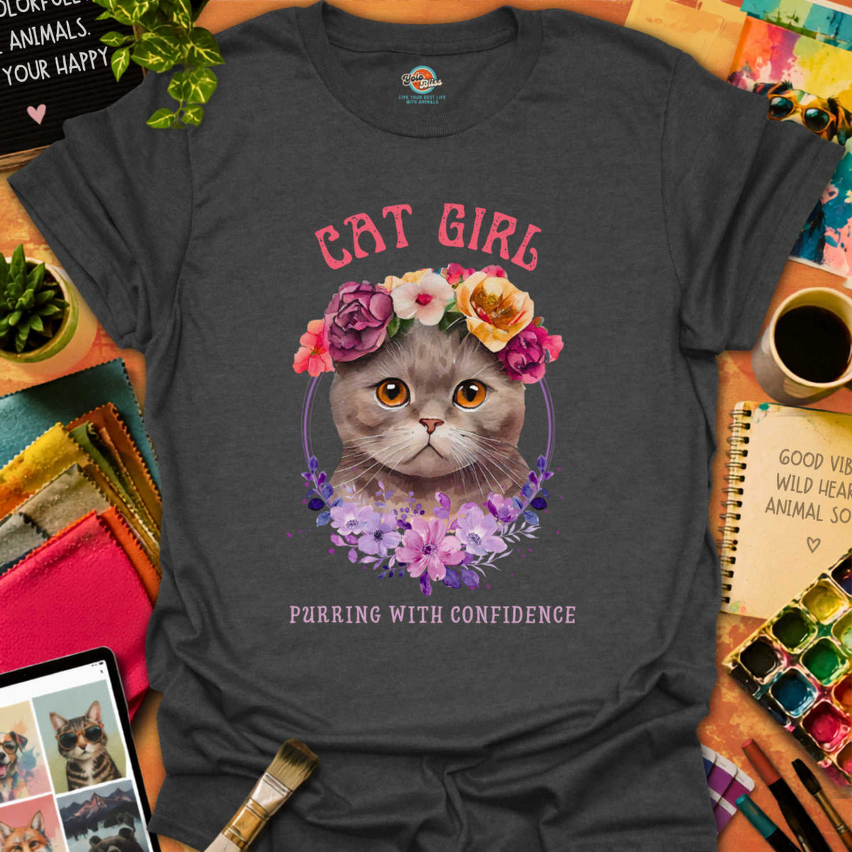 Cat Girl British Shorthair T-shirt