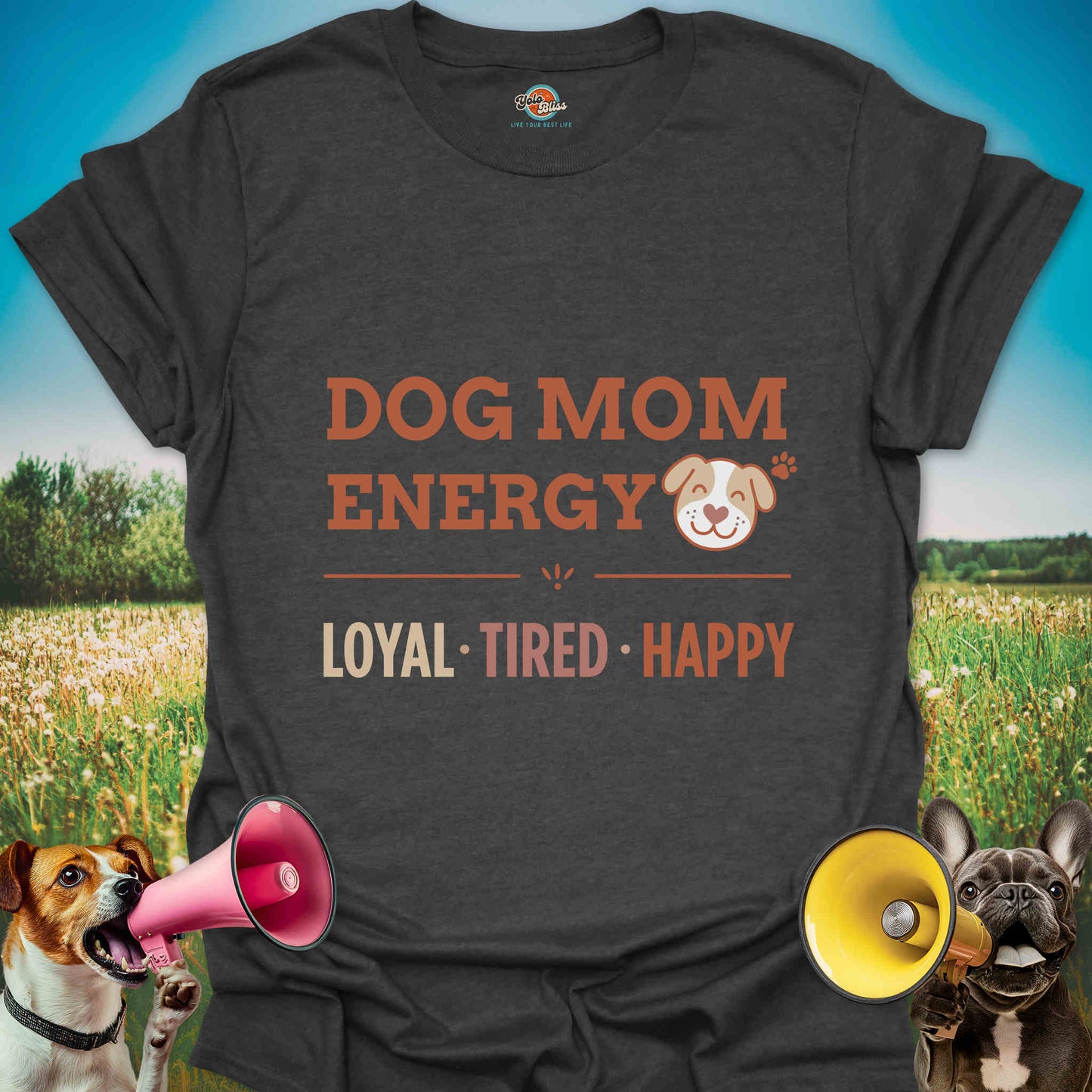 Dog Mom Energy Tired - Tee
