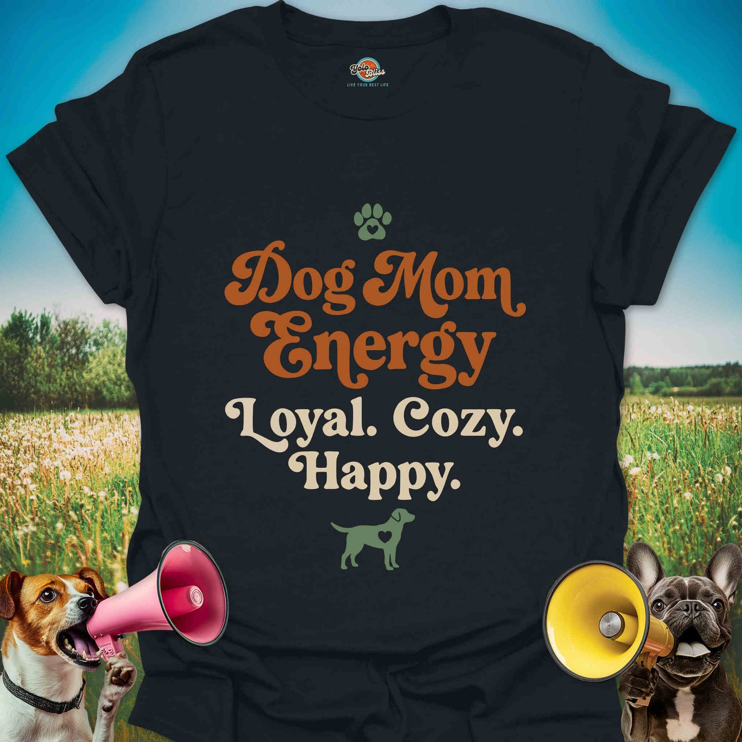 Dog Mom Energy Cozy - Tee