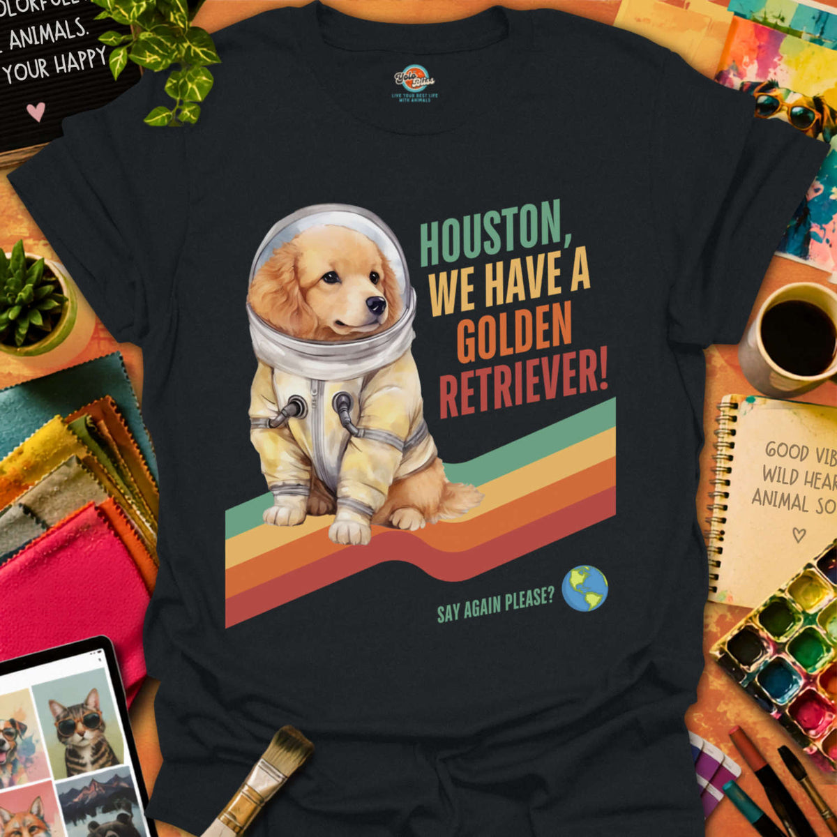 Houston, Golden Retriever! T-shirt