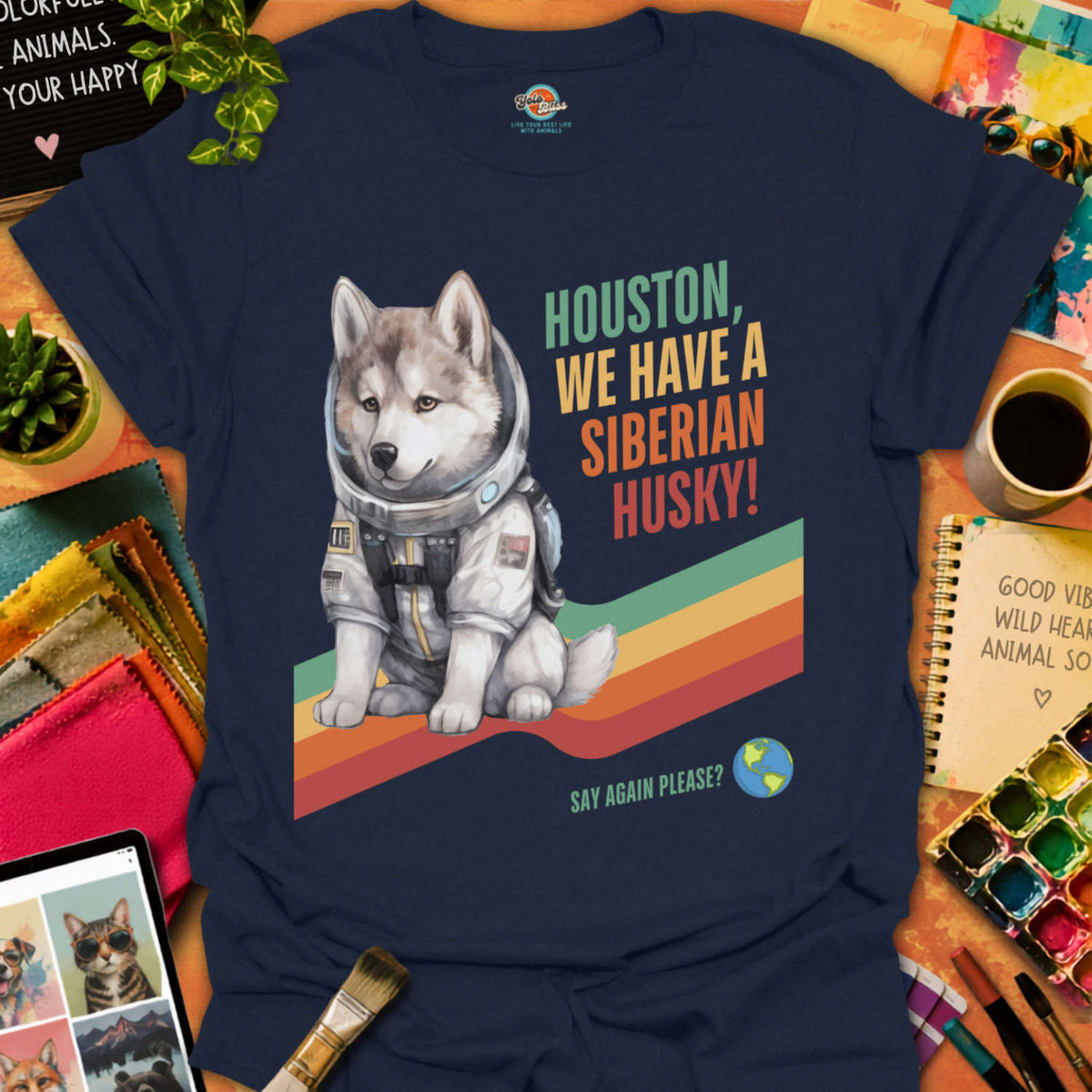Houston, Siberian Husky! T-shirt