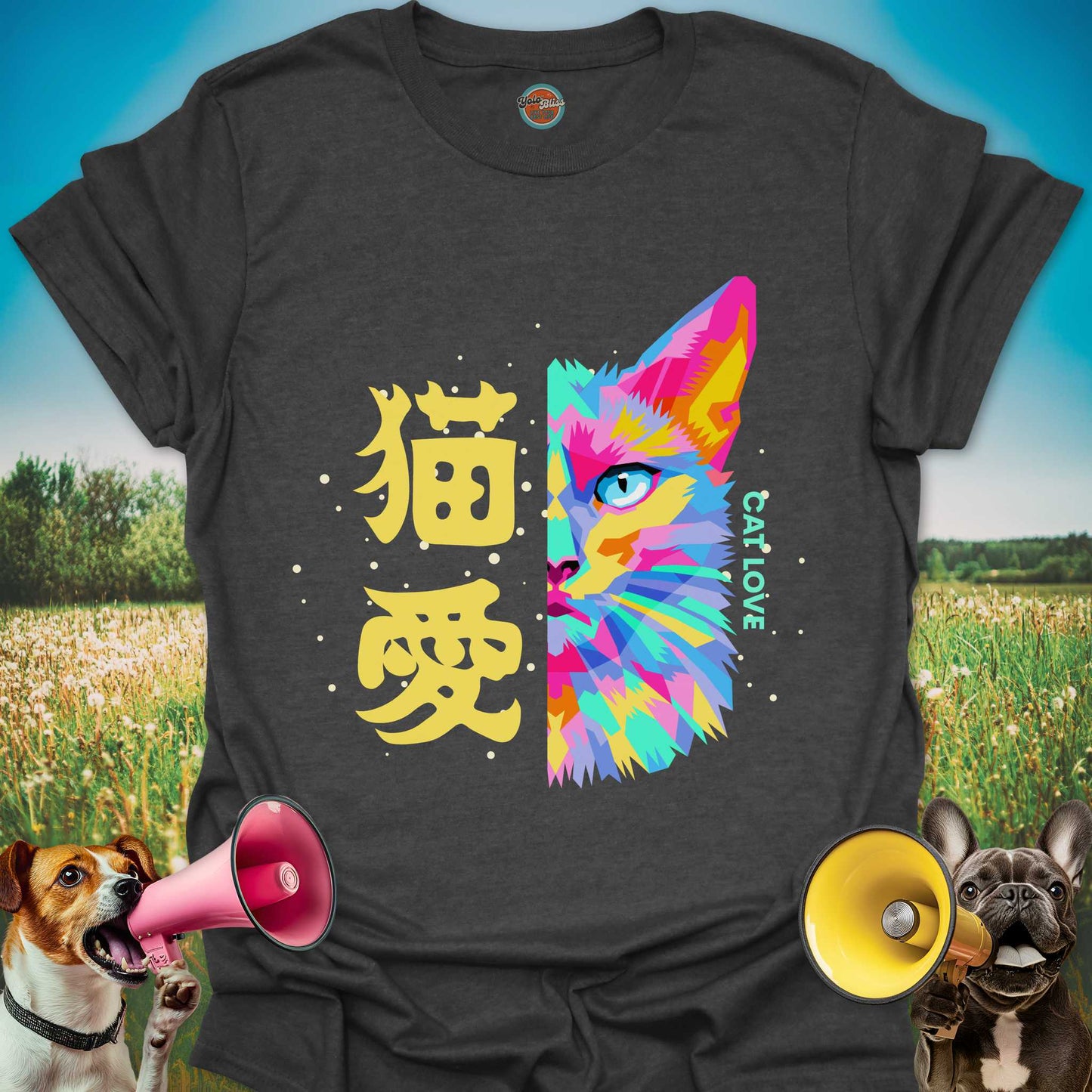 Kanji Cat Love - Tee #2