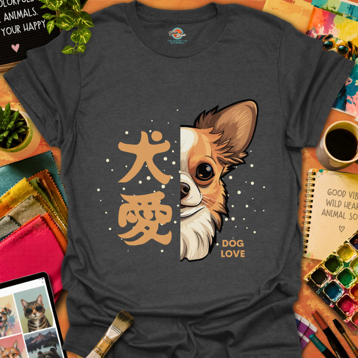 Kanji Chihuahua Love T-shirt