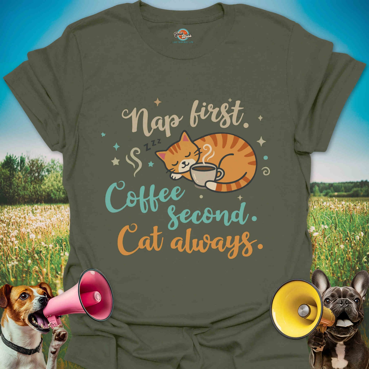 Cat Mom Life: Nap. Coffee. Cat Always - Tee
