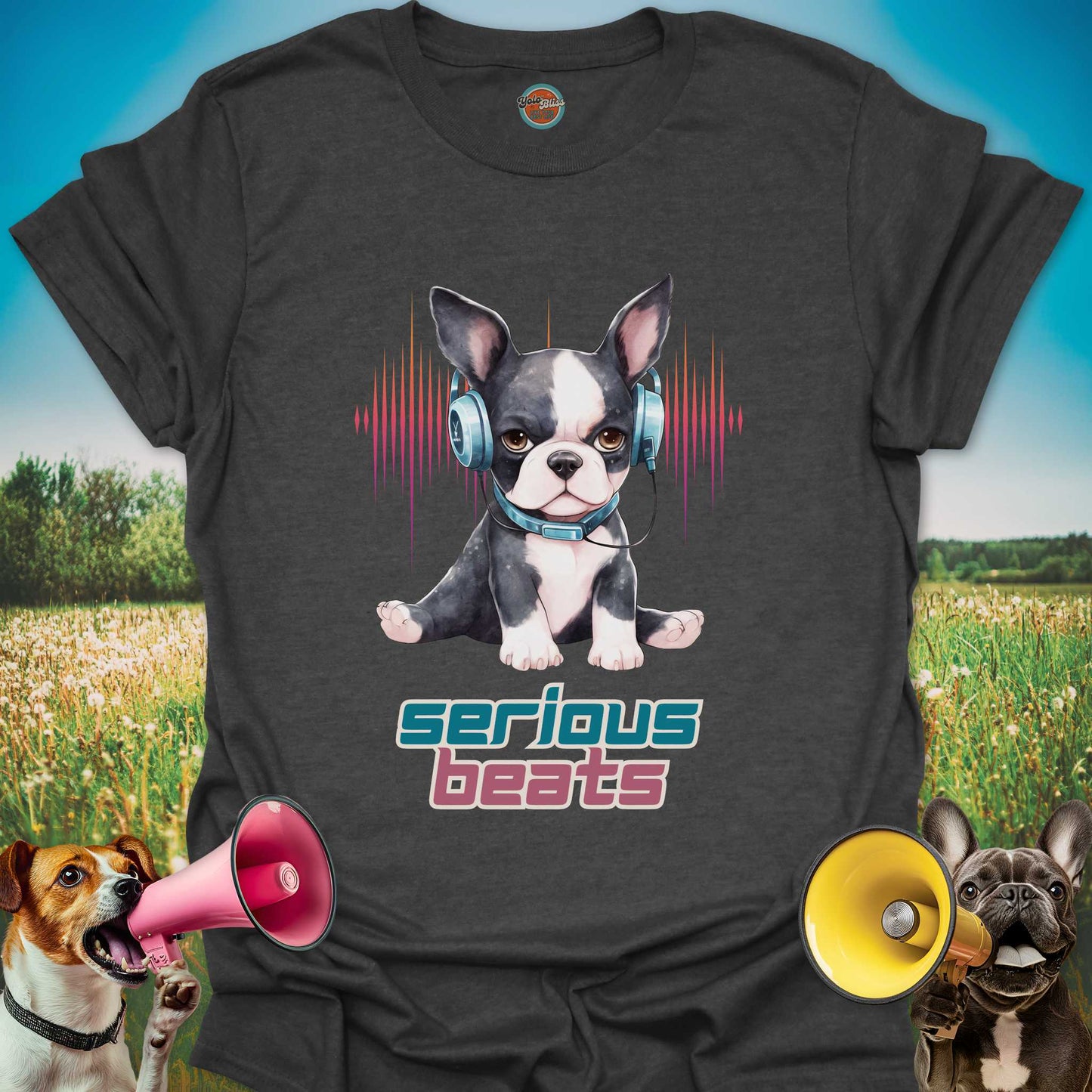 Serious Beats Boston Terrier - Tee
