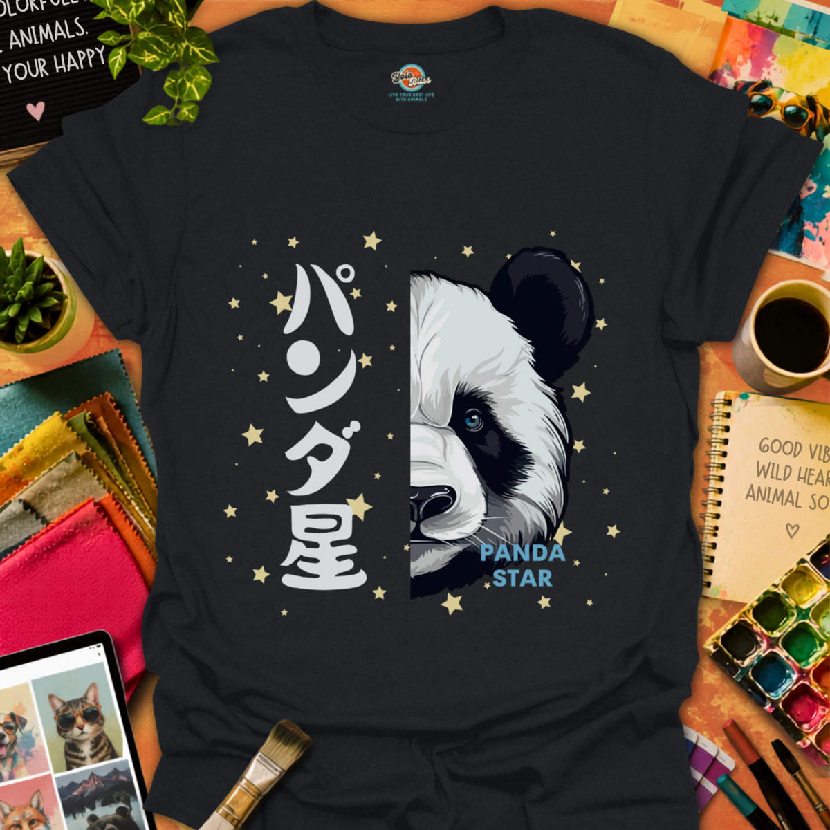 Kanji Panda Star T-shirt