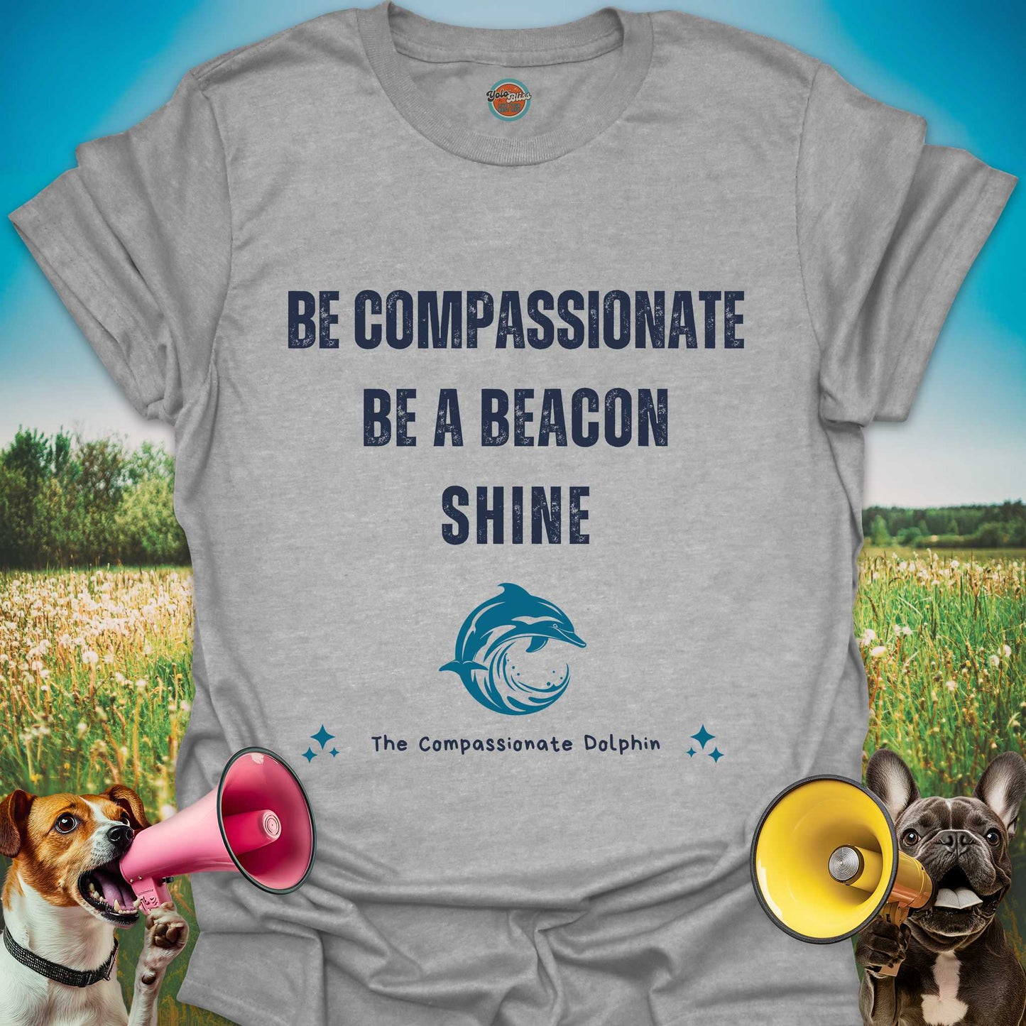 Compassionate Dolphin (Rustic) - Tee #1