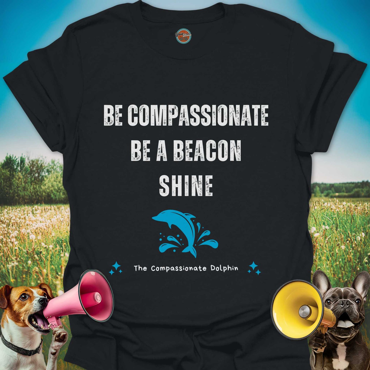 Compassionate Dolphin (Rustic) - Tee #2