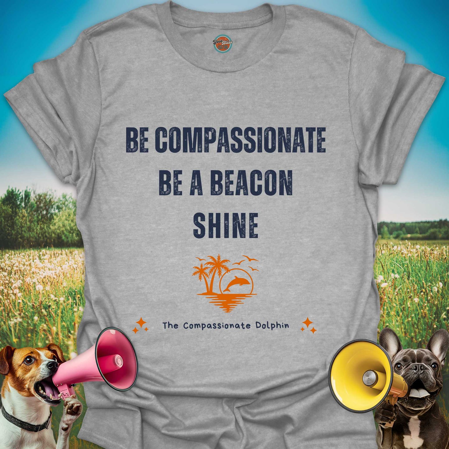 Compassionate Dolphin (Rustic) - Tee #3