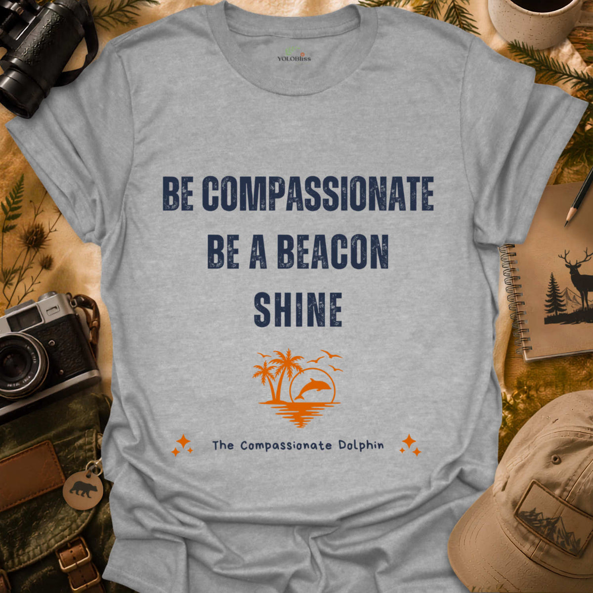 Rustic Compassionate Sunset Dolphin T-shirt