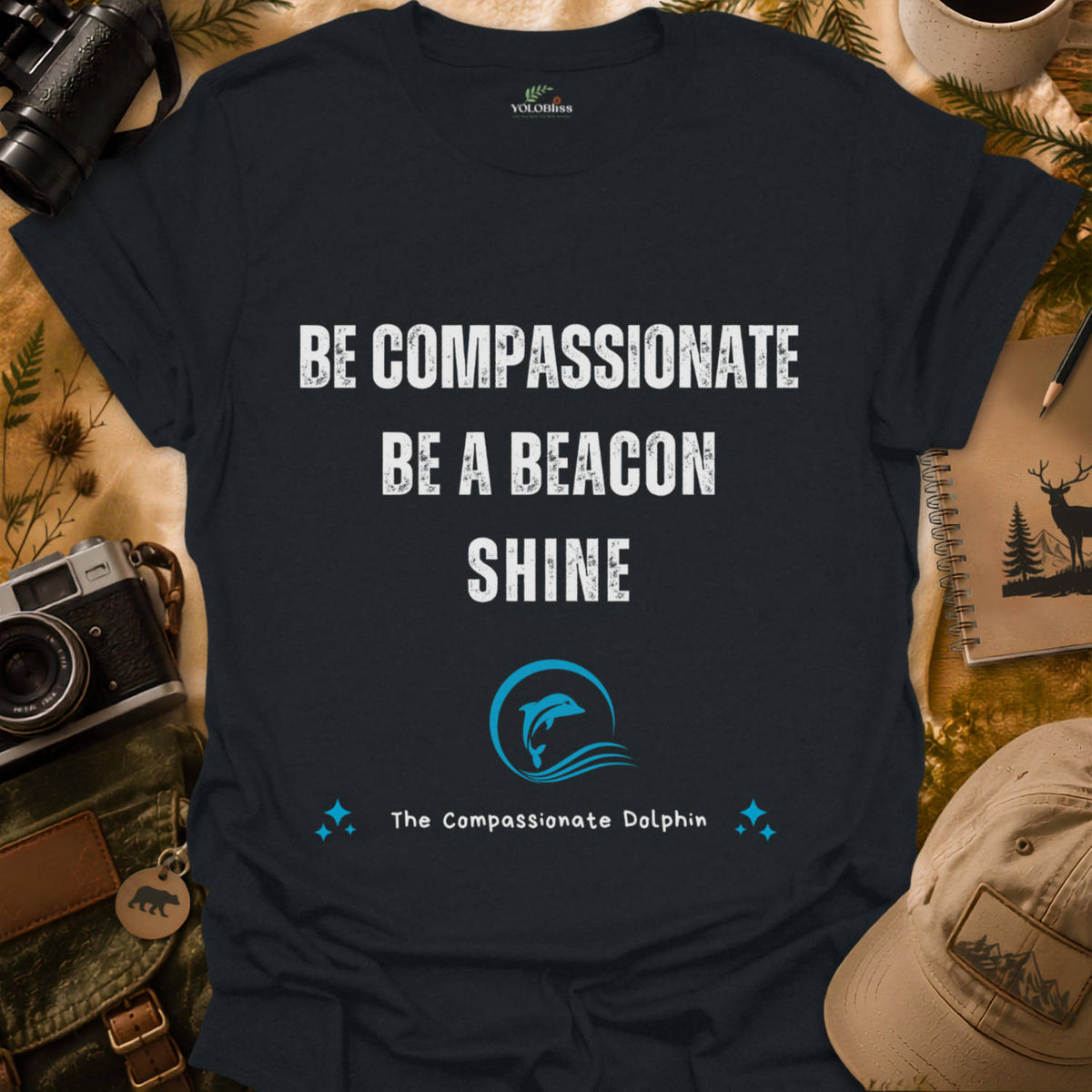 Rustic Compassionate Wavy Dolphin T-shirt