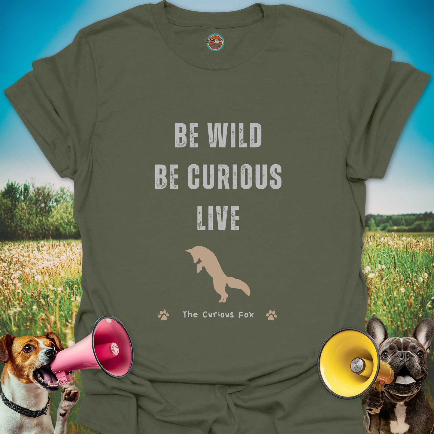 Curious Fox (Rustic) - Tee #2
