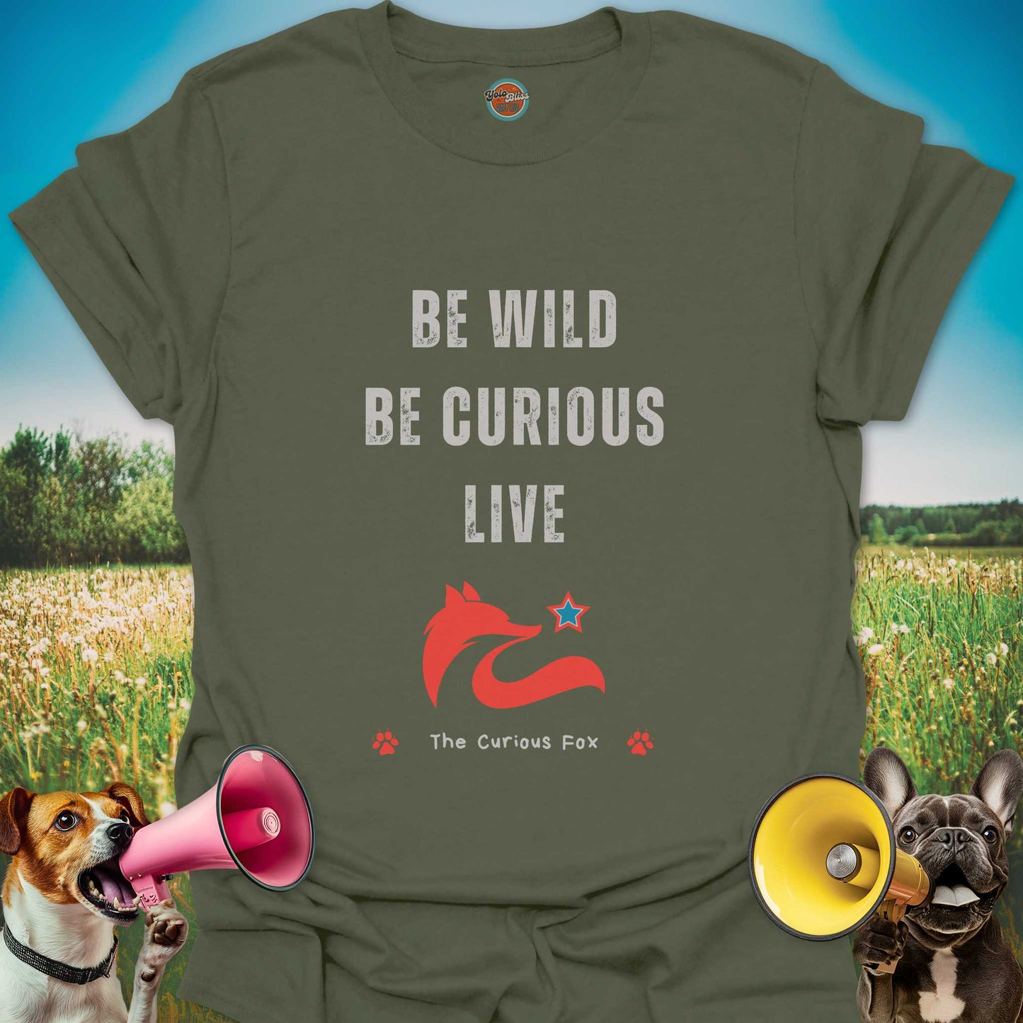 Curious Fox (Rustic) - Tee #3