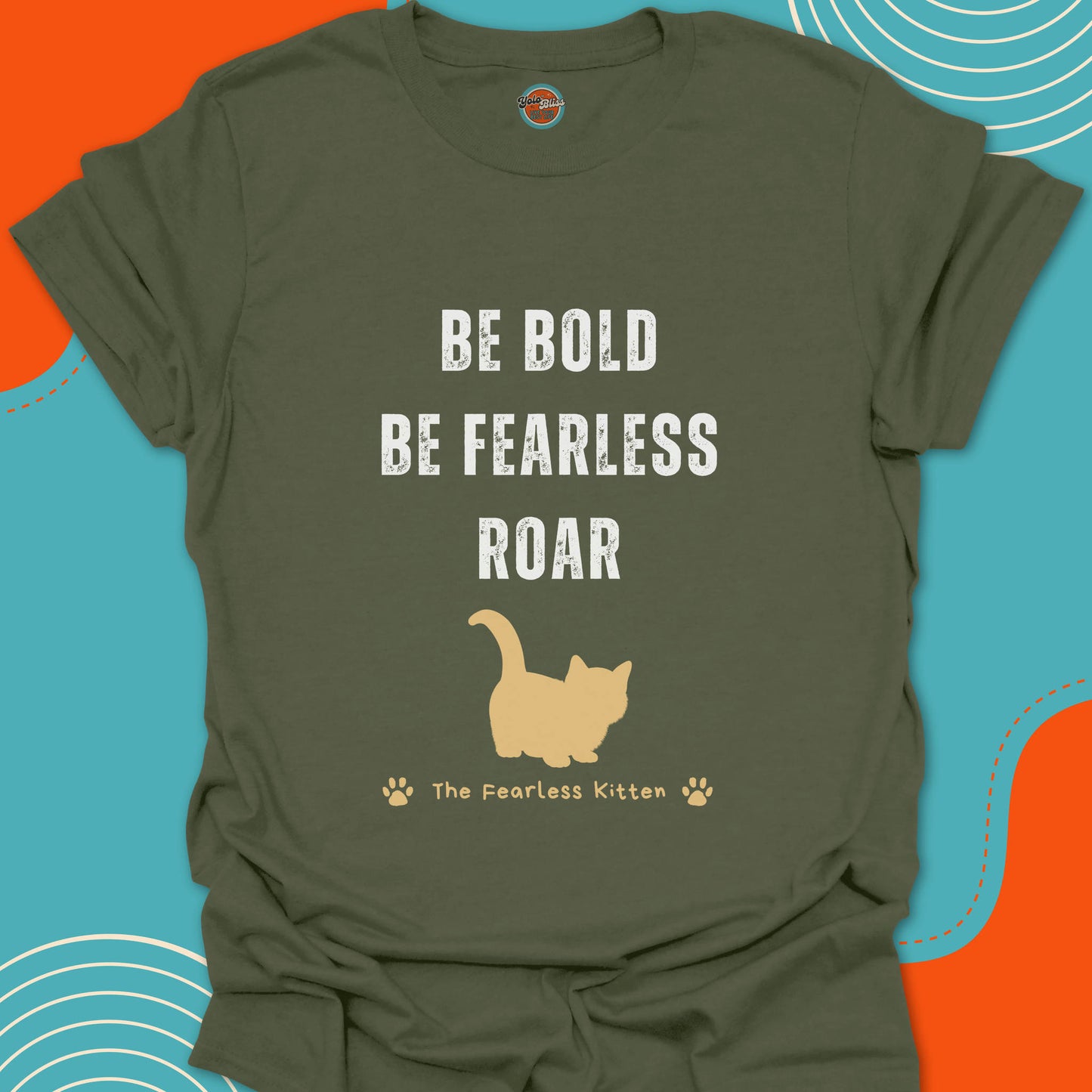 FEARLESS KITTEN (Rustic) - Tee #4