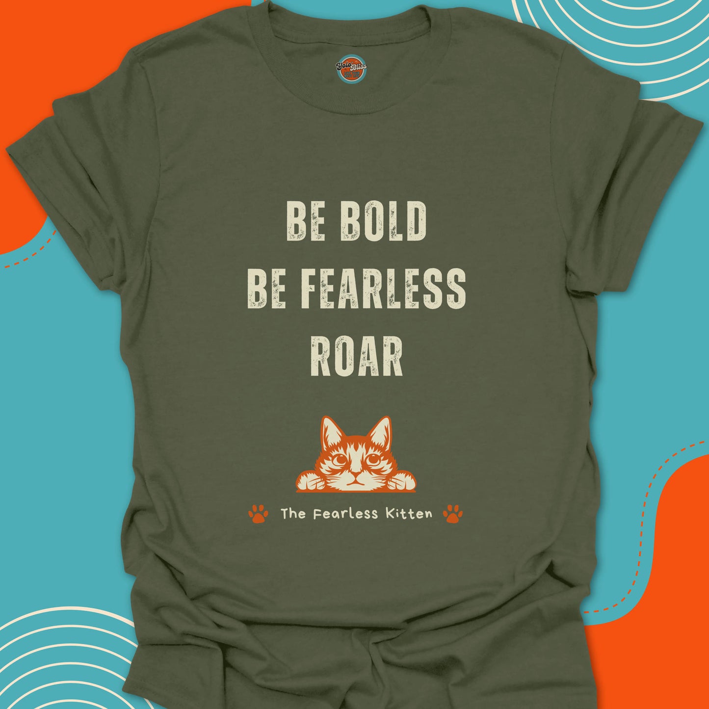 FEARLESS KITTEN (Rustic) - Tee #5