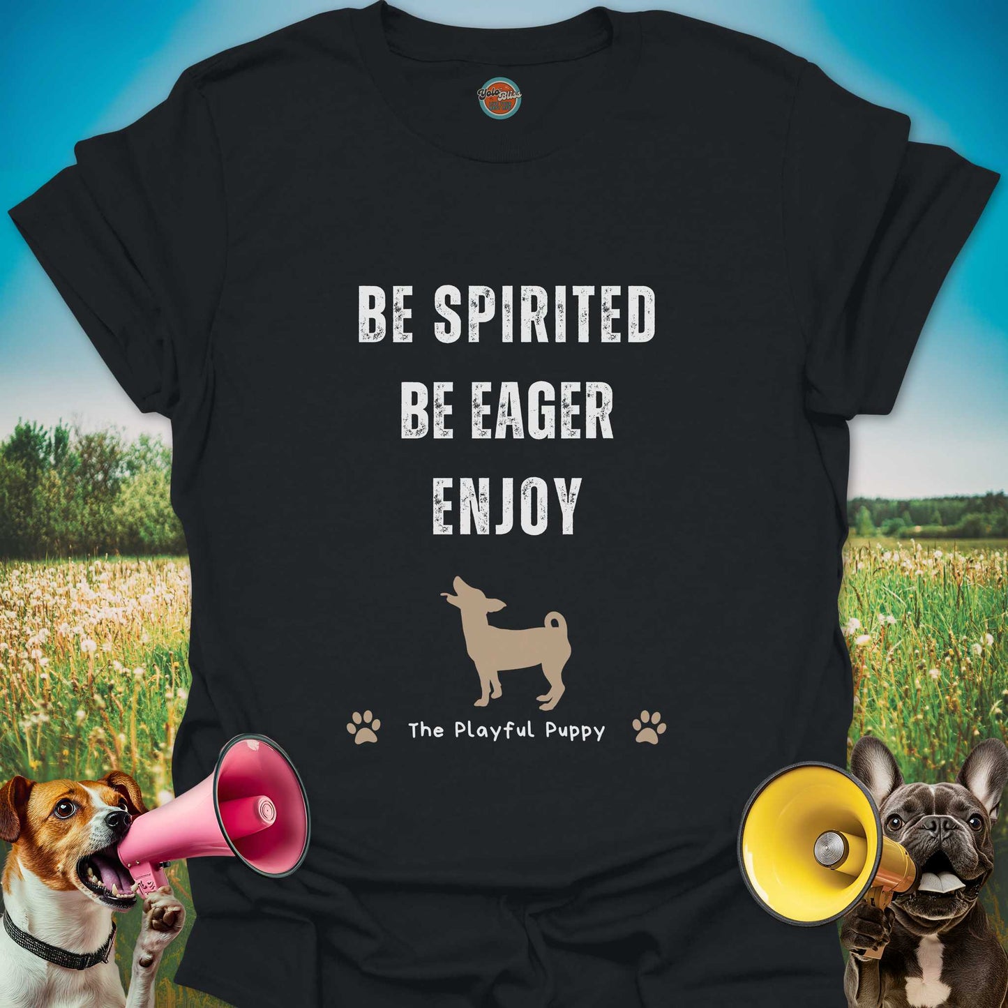 PLAYFUL PUPPY (Rustic) - Tee #4