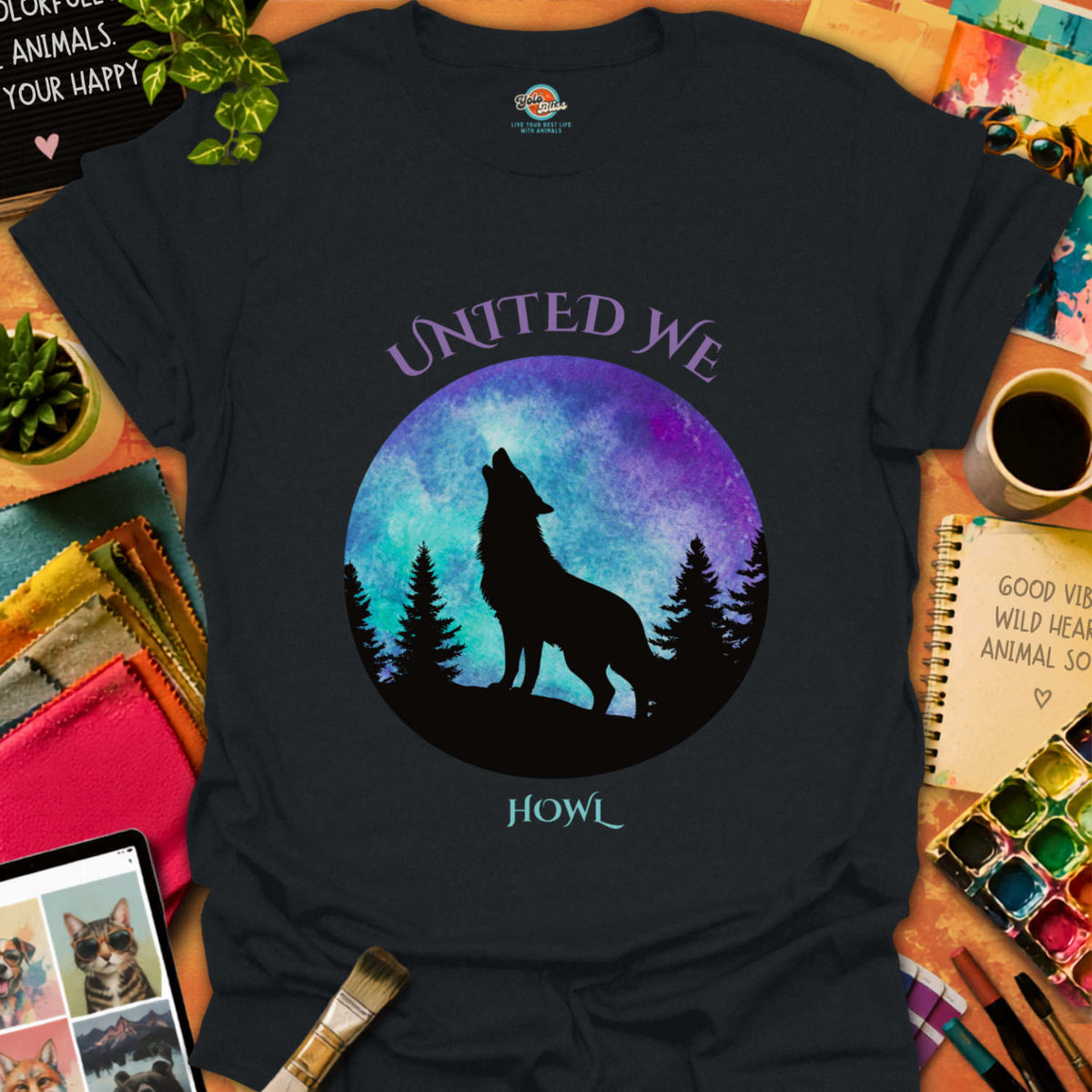 United We Howl - Center T-shirt