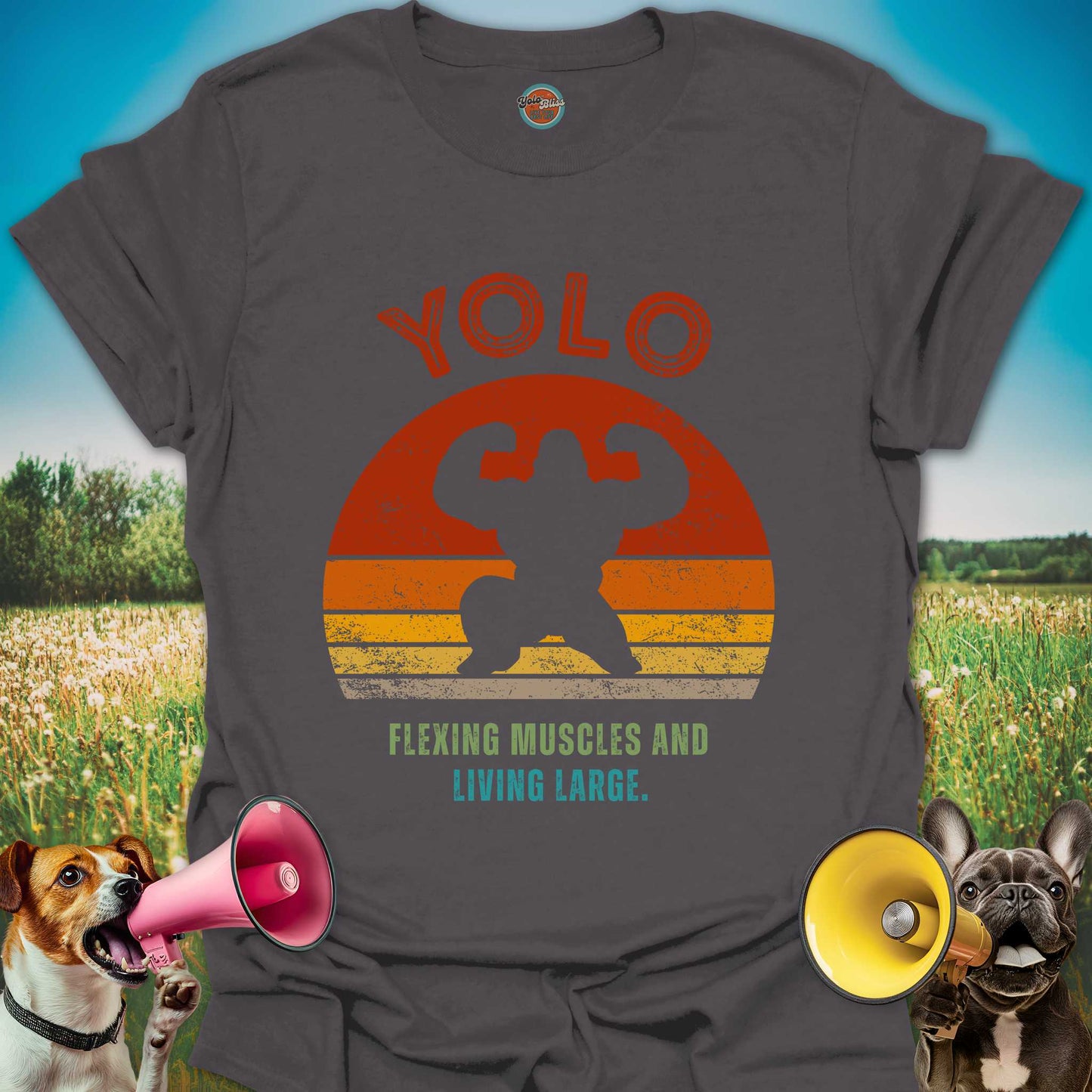 Yolo Sunset Gorilla (Rustic) - Tee