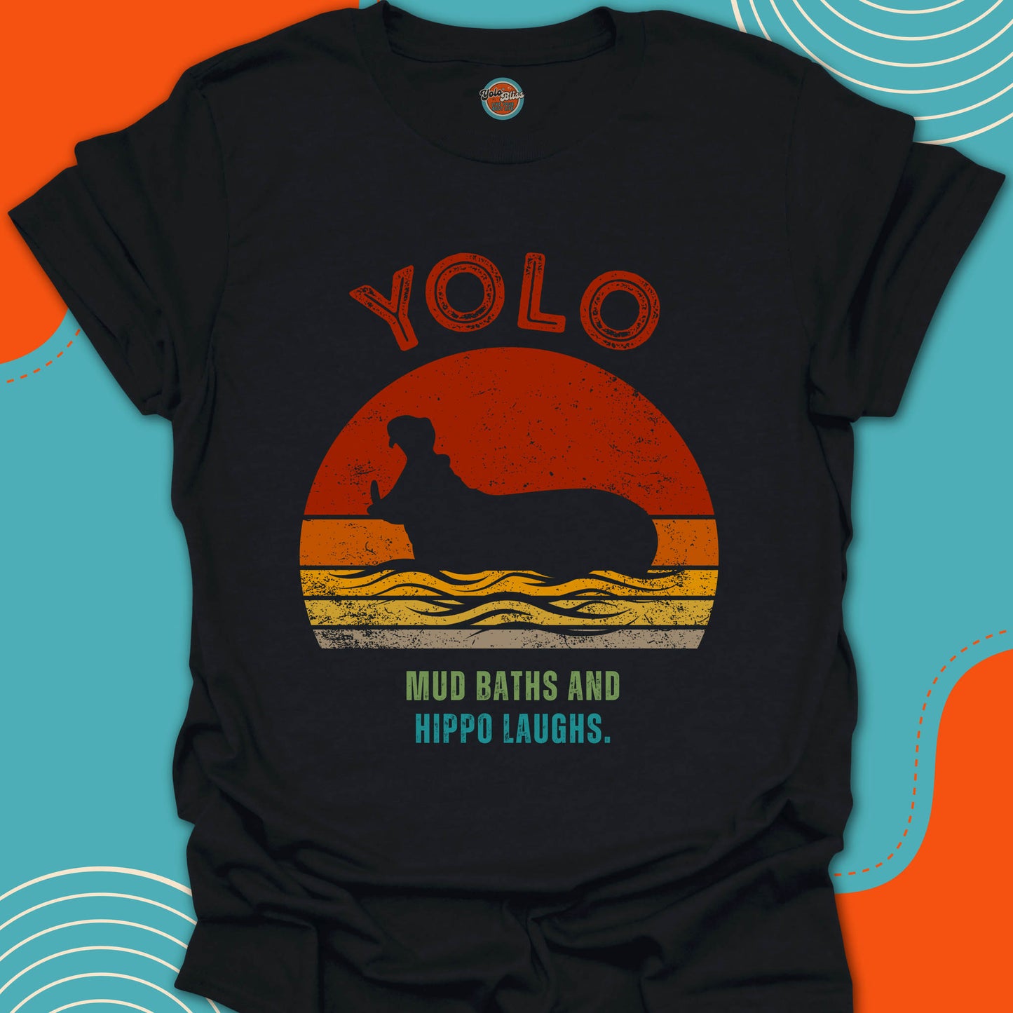YOLO SUNSET HIPPO (Rustic) - Tee