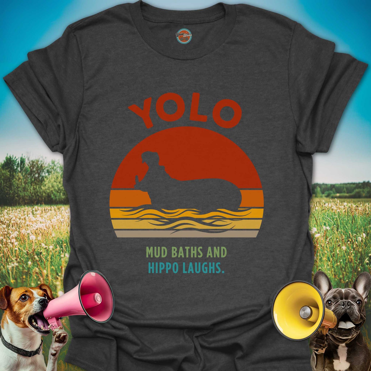 Yolo Sunset Hippo - Tee