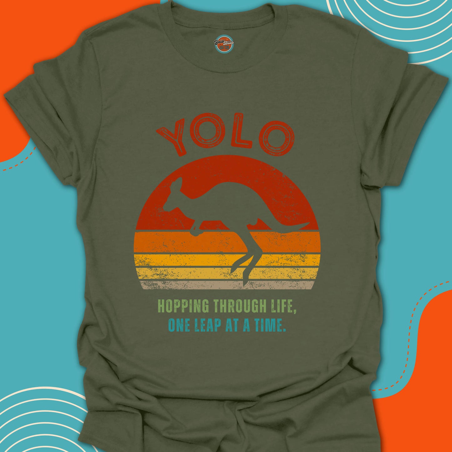 YOLO SUNSET KANGAROO (Rustic) - Tee