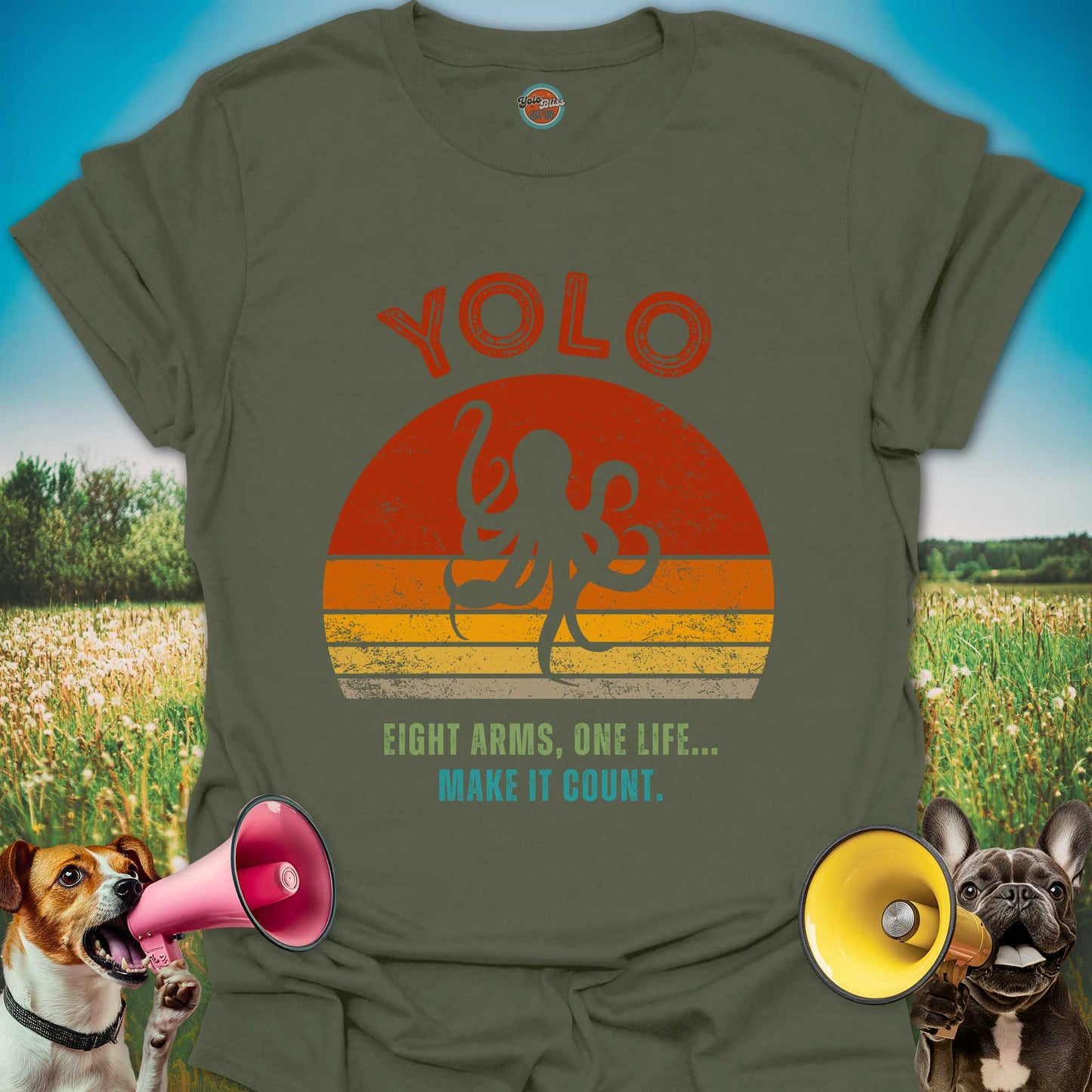 Yolo Sunset Octopus (Rustic) - Tee