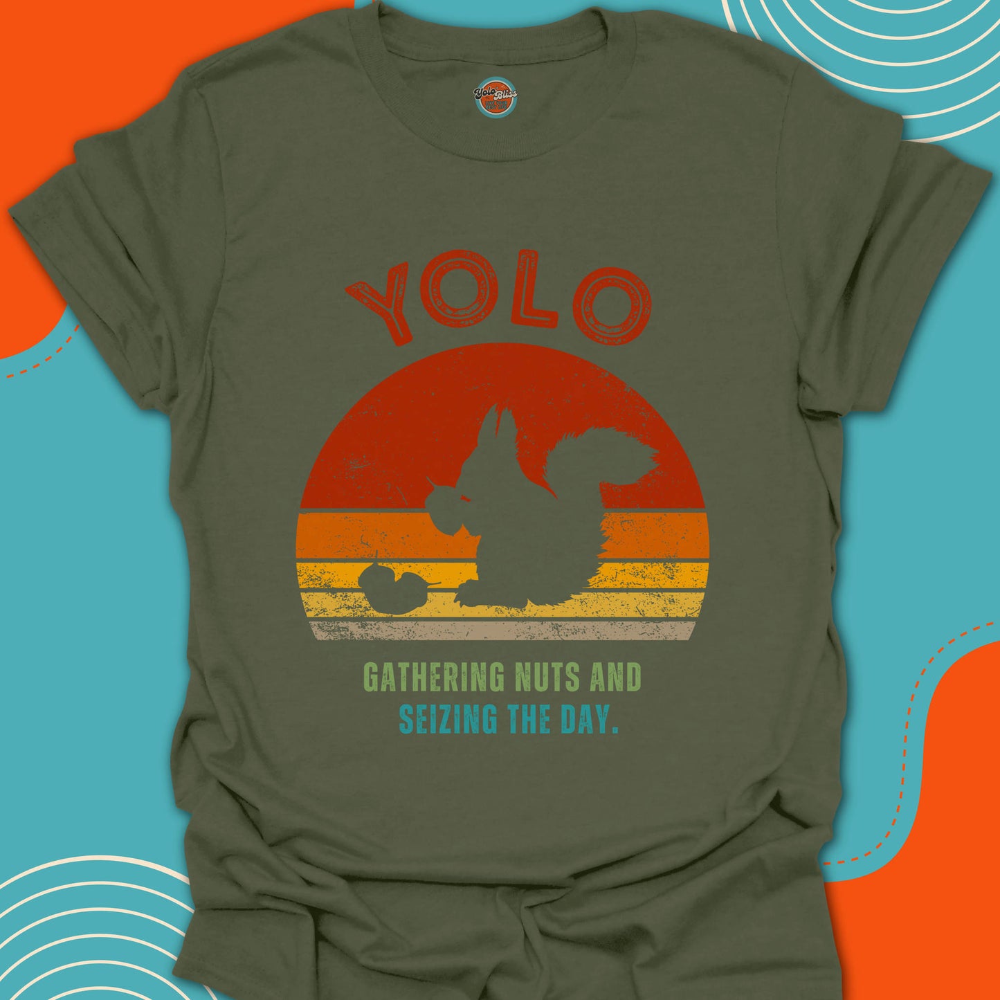 YOLO SUNSET SQUIRREL (Rustic) - Tee
