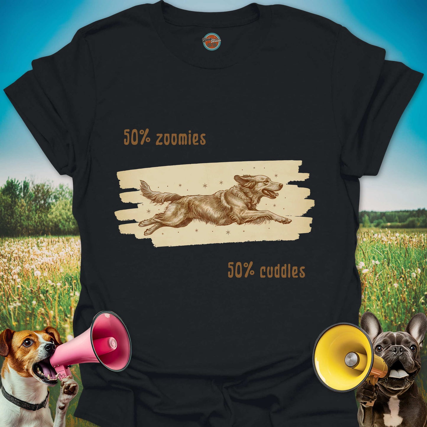 50% Zoomies 50% Cuddles Dog - Tee