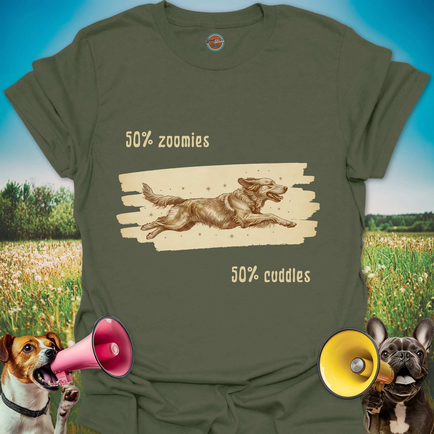 50% Zoomies 50% Cuddles Dog - Tee