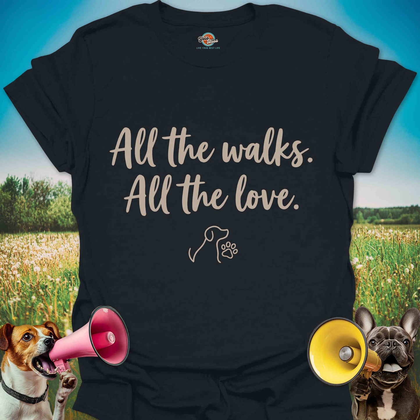 All the Walks, All the Love - Dog Mom Tee