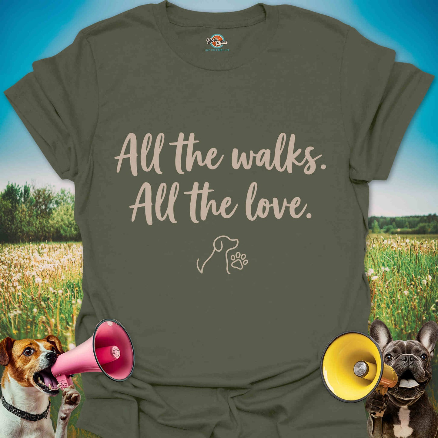All the Walks, All the Love - Dog Mom Tee
