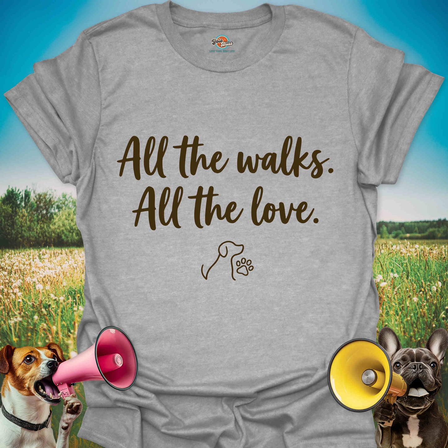 All the Walks, All the Love - Dog Mom Tee