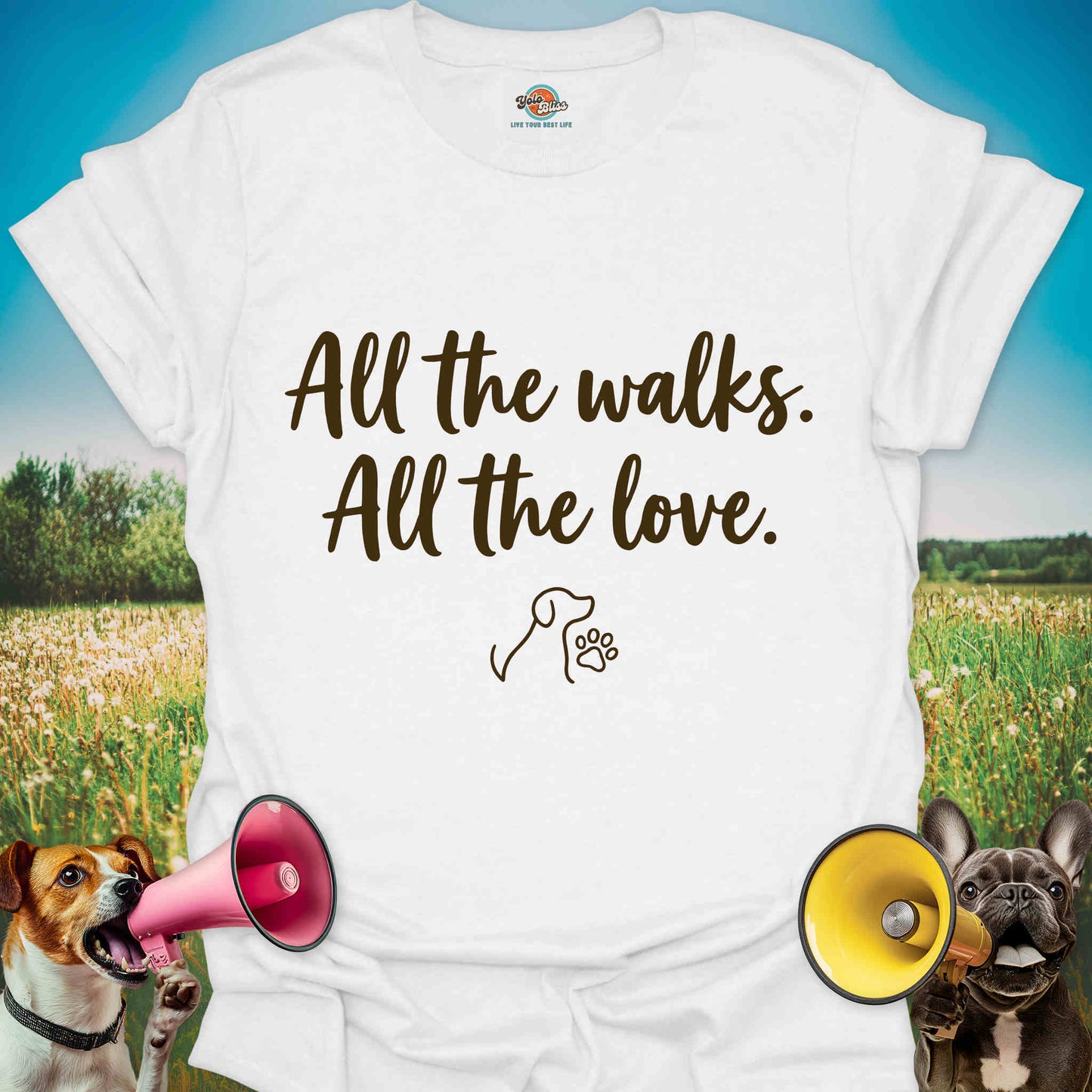 All the Walks, All the Love - Dog Mom Tee