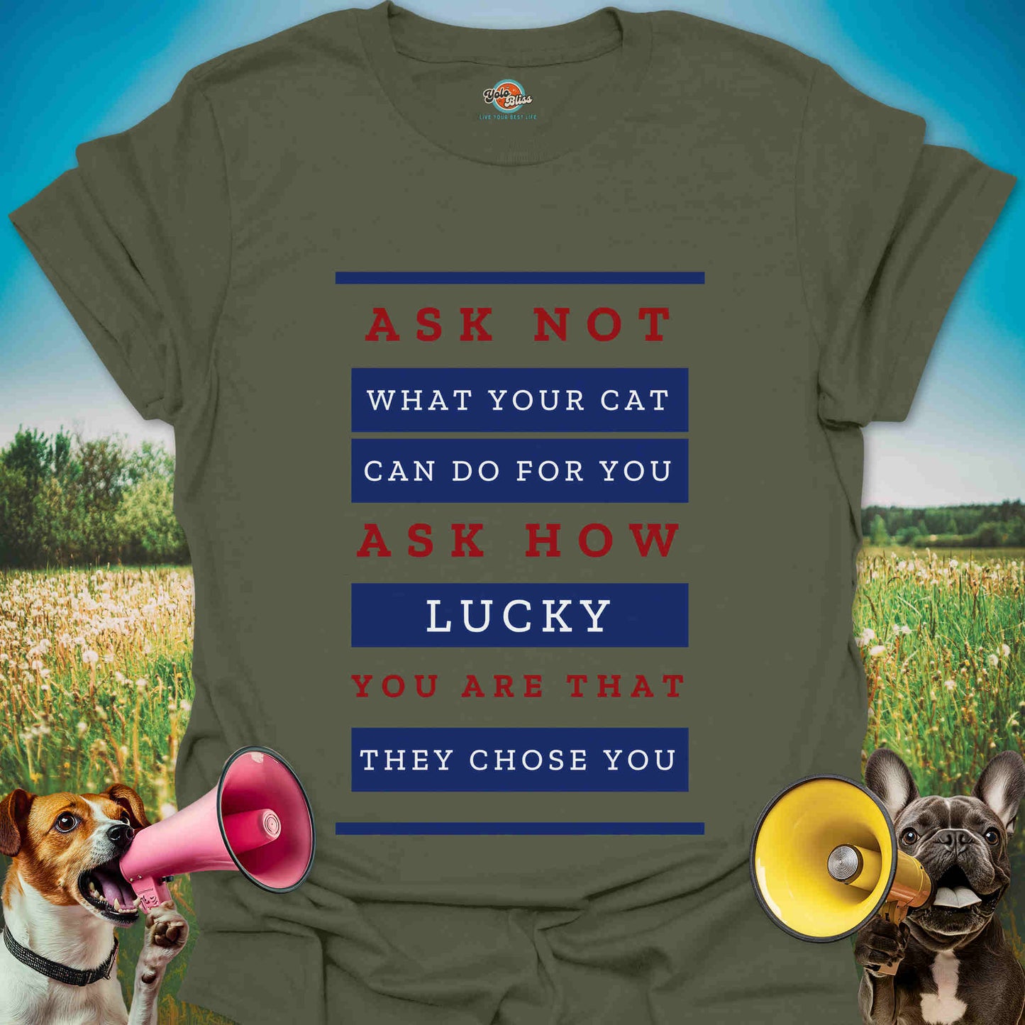 Ask Not - Patriotic Cat Quote Tee