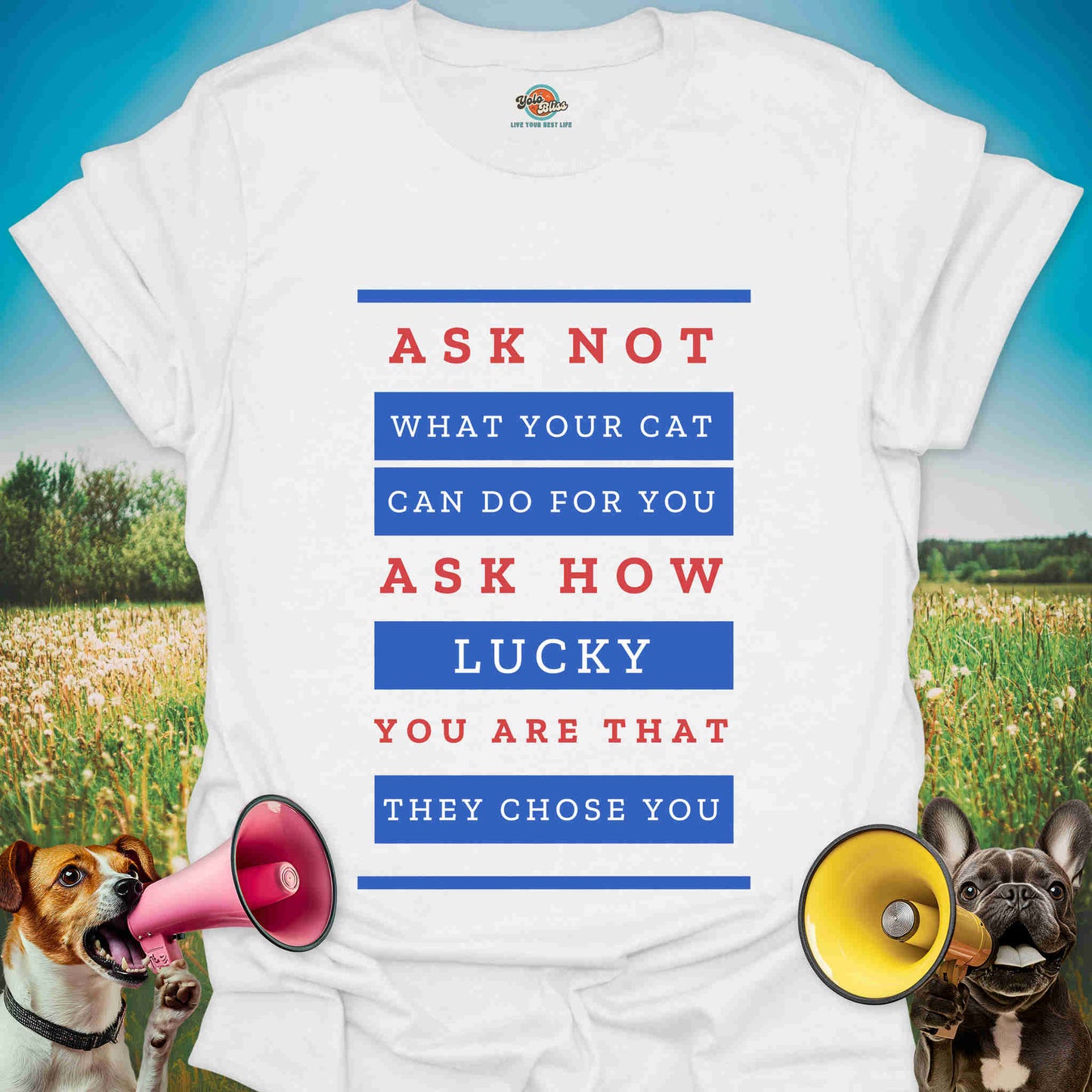Ask Not - Patriotic Cat Quote Tee