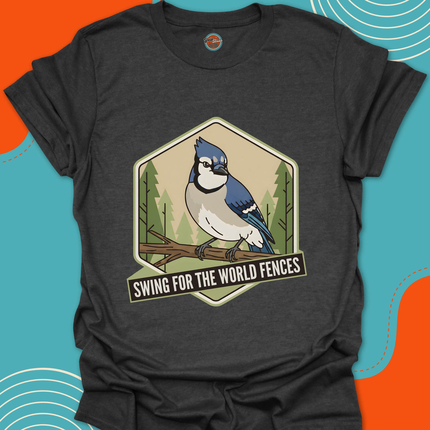 FOREST BLUE JAY Swing for the World Fences - Tee