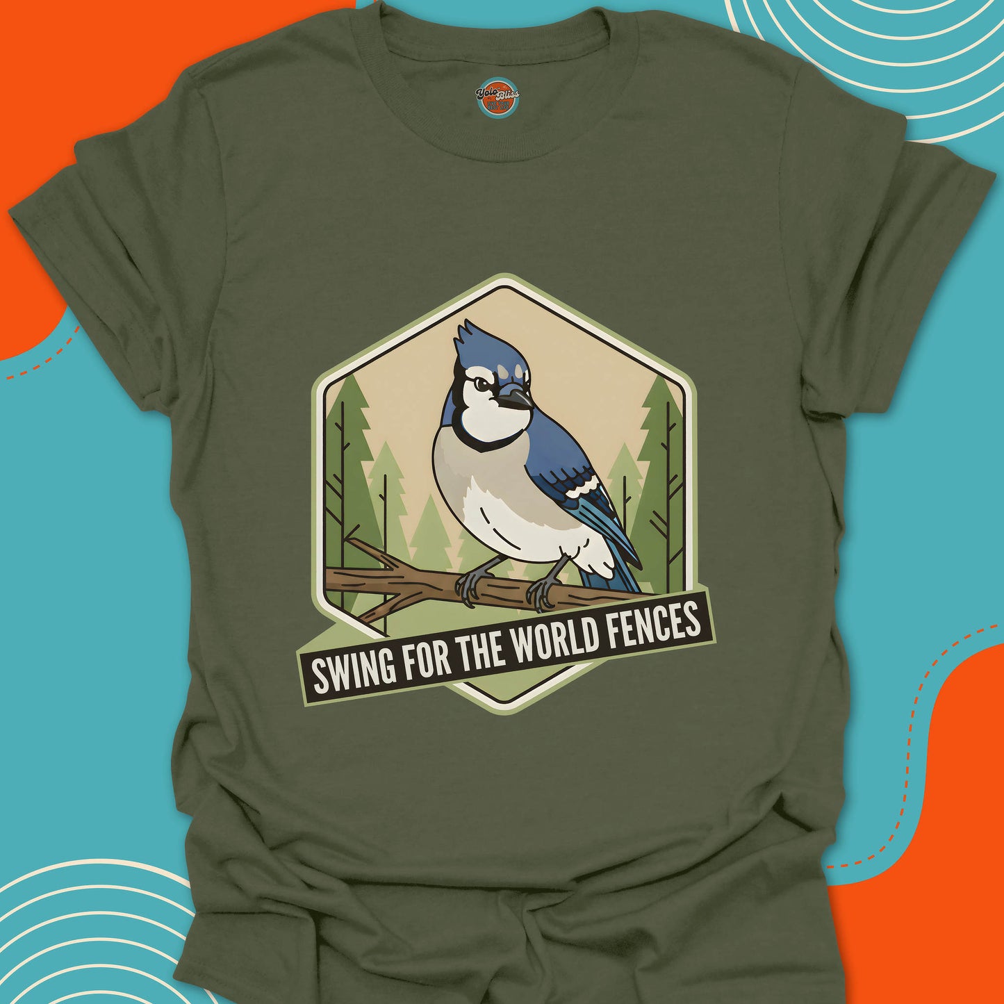 FOREST BLUE JAY Swing for the World Fences - Tee