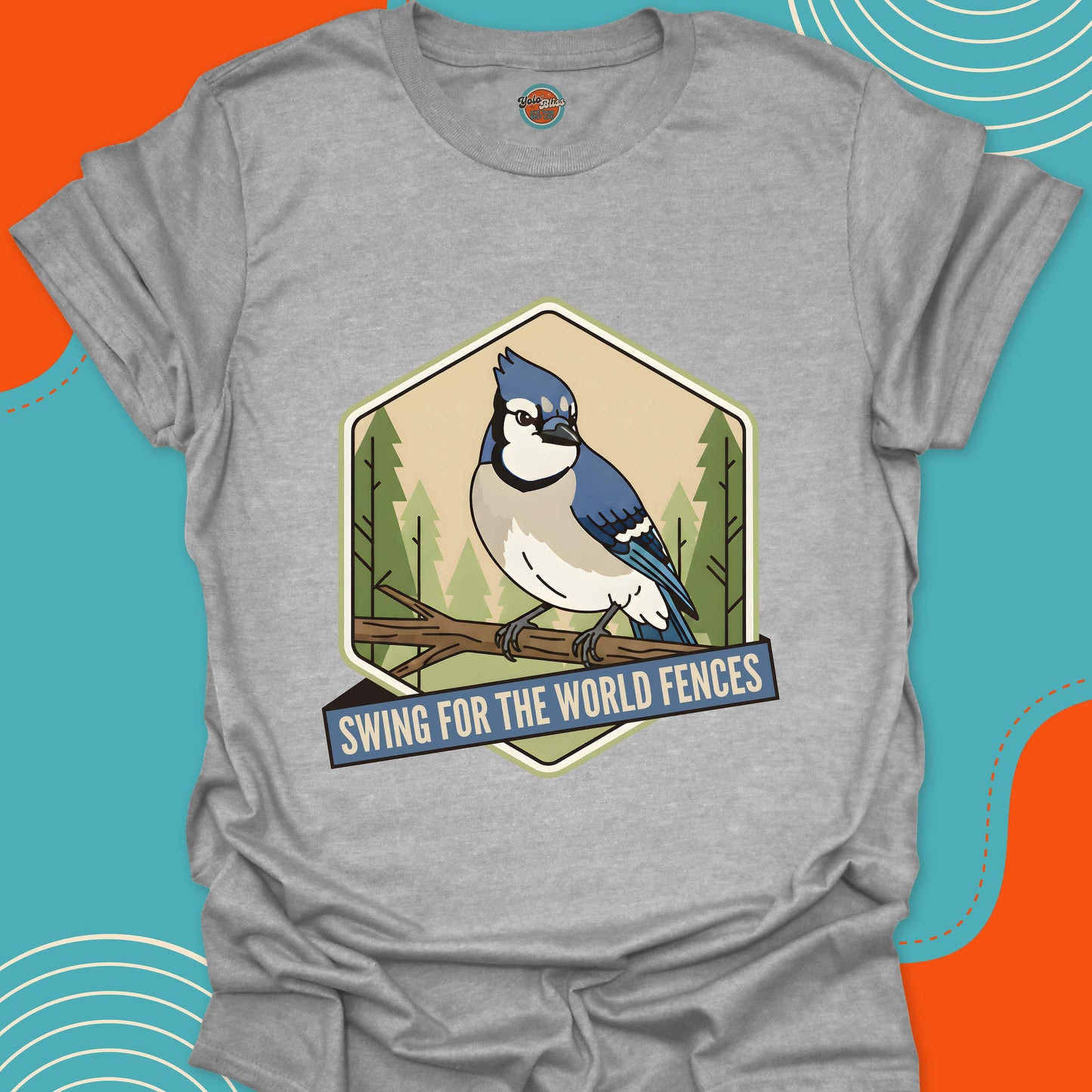 FOREST BLUE JAY Swing for the World Fences - Tee