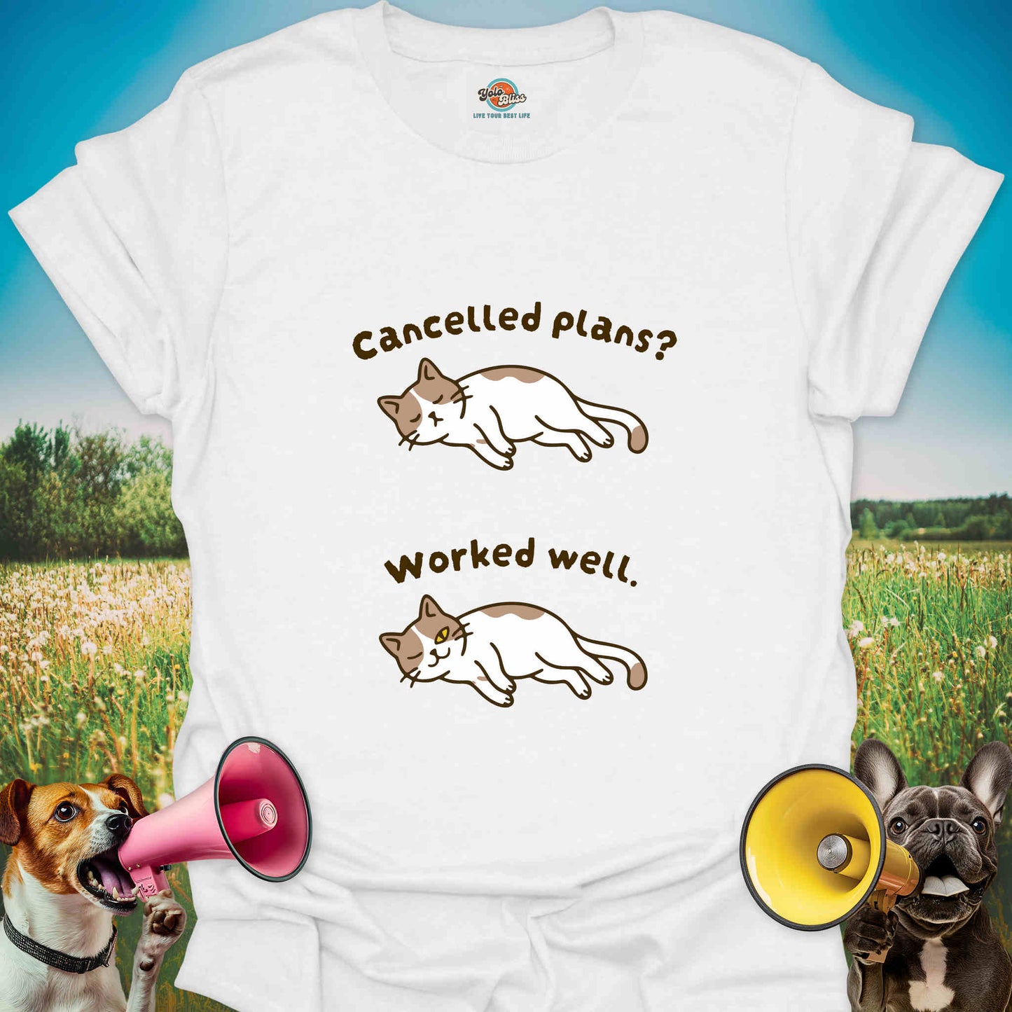 Cancelled Plans? Worked Well. - Funny Cat Lover Tee