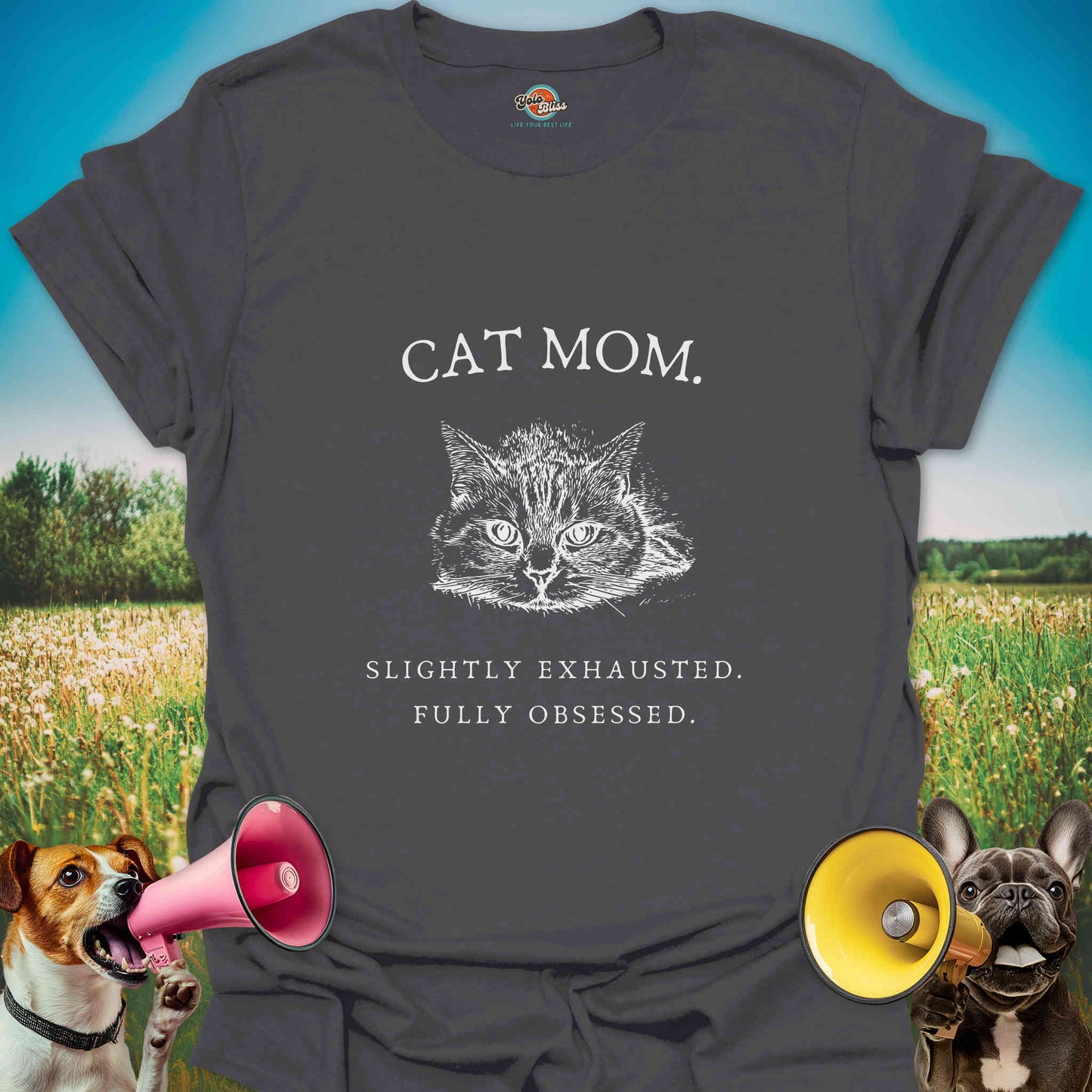 Cat Mom. Slightly Exhausted. - Tee