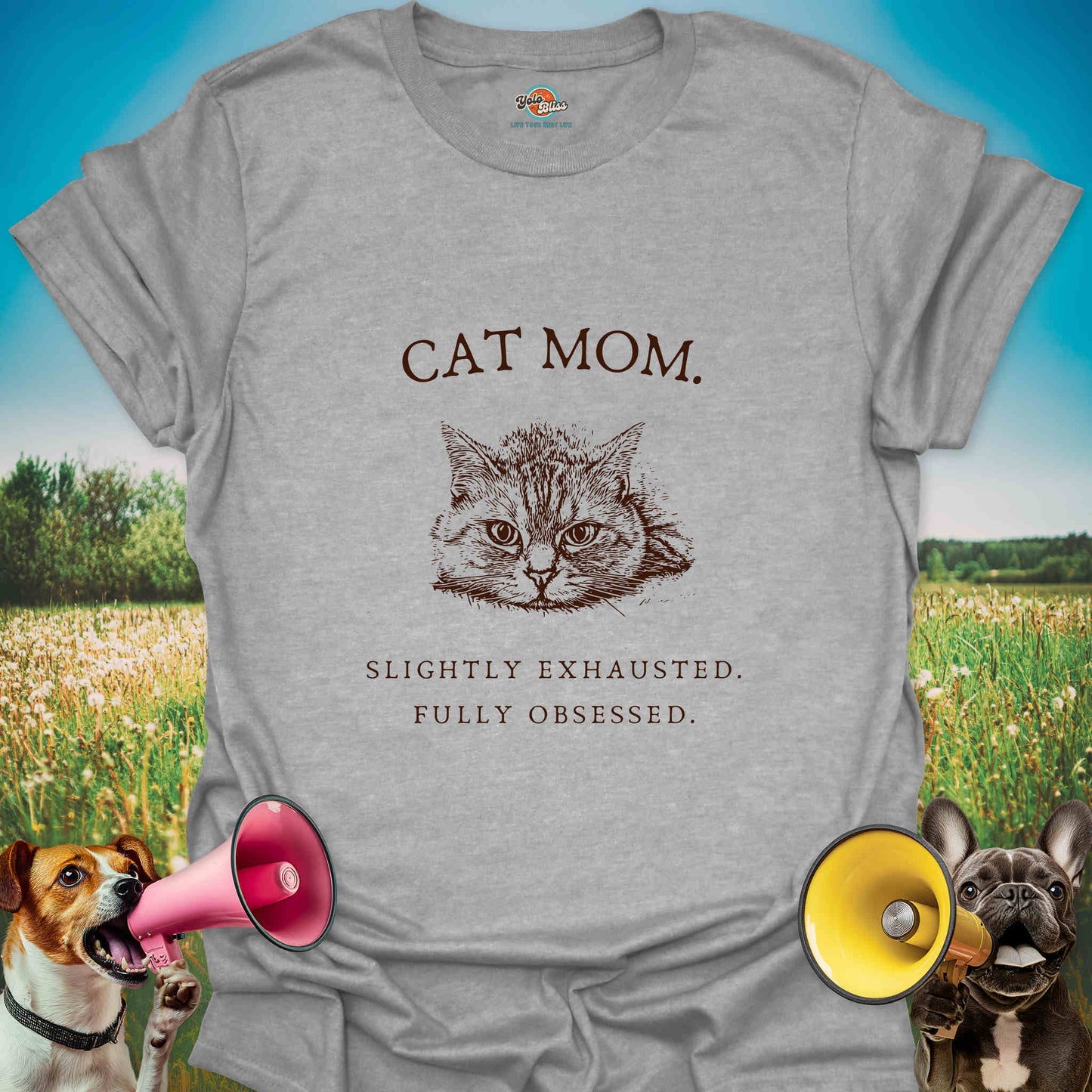 Cat Mom. Slightly Exhausted. - Tee
