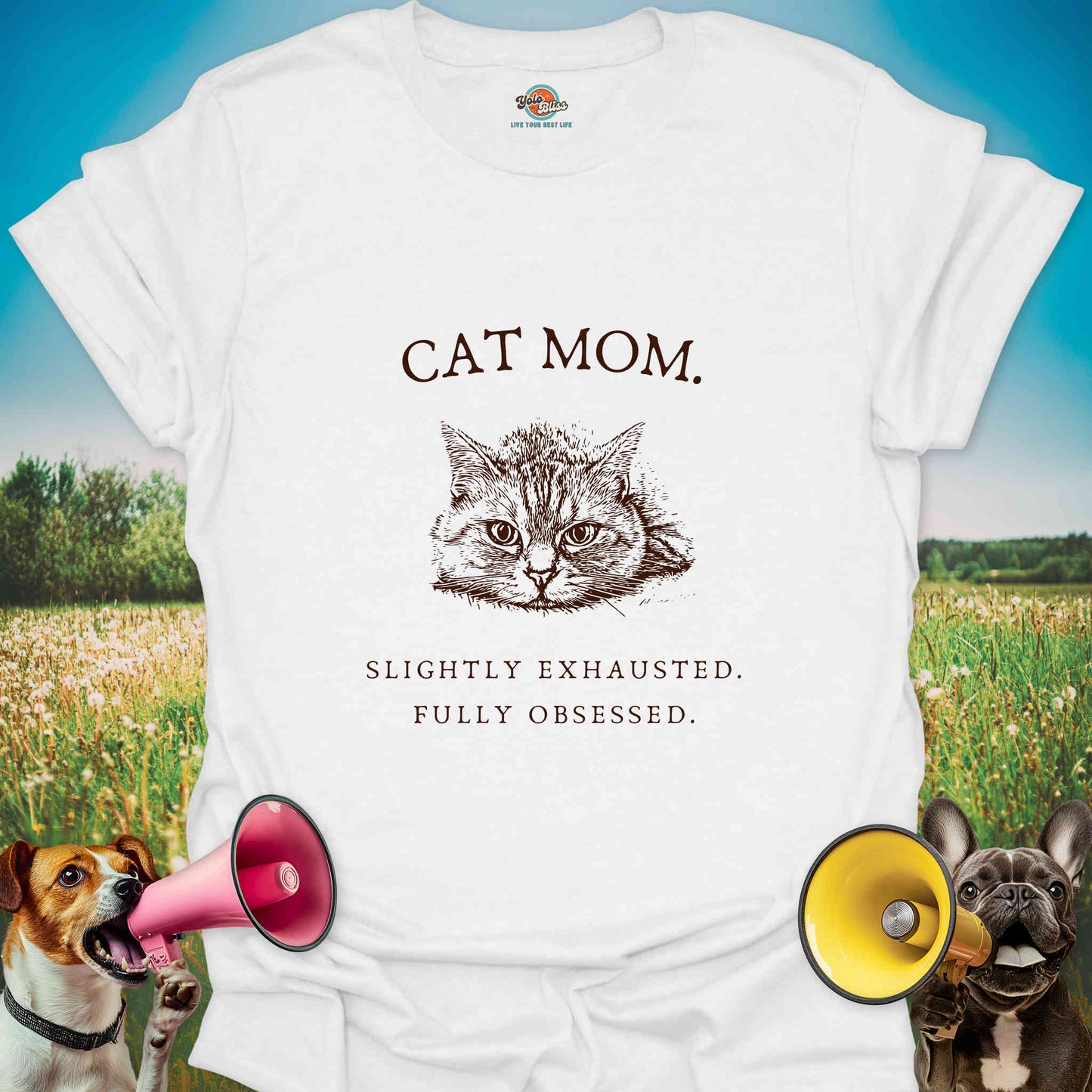 Cat Mom. Slightly Exhausted. - Tee