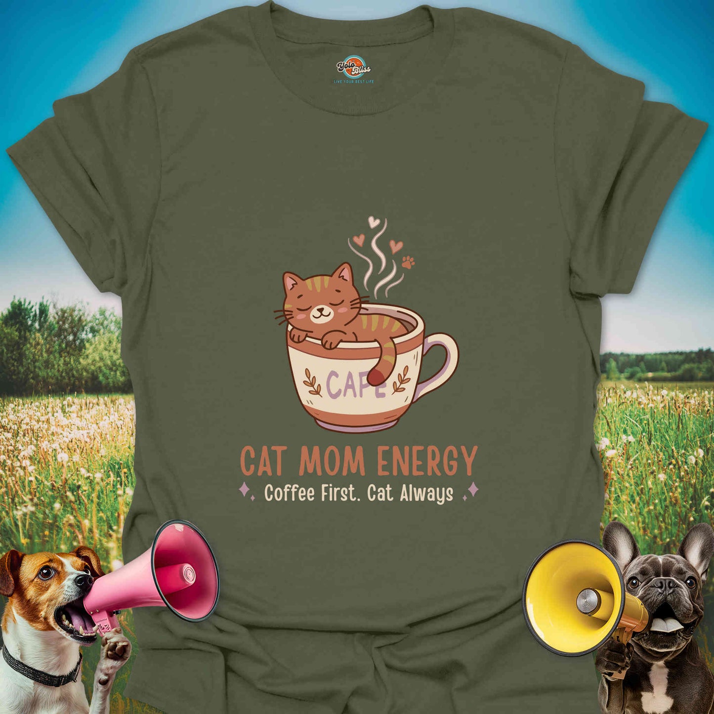 Coffee First. Cat Always - Cat Mom Tee