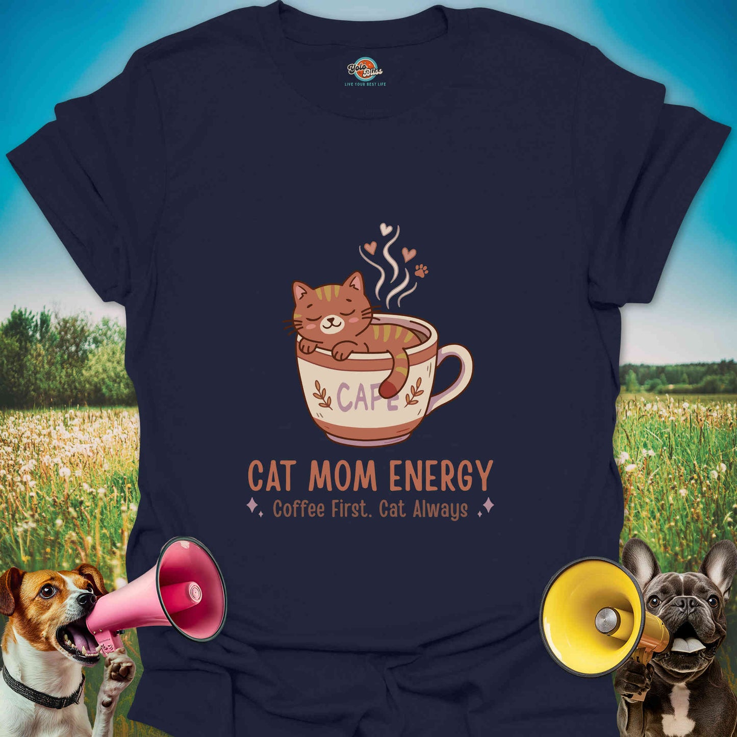 Coffee First. Cat Always - Cat Mom Tee