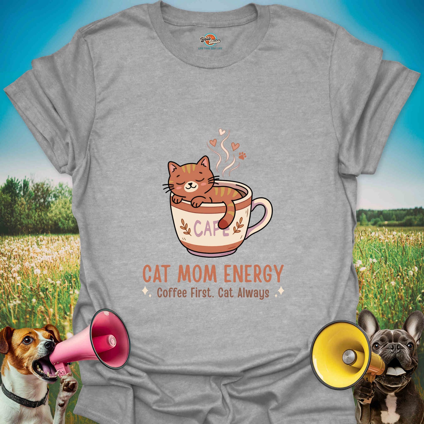 Coffee First. Cat Always - Cat Mom Tee