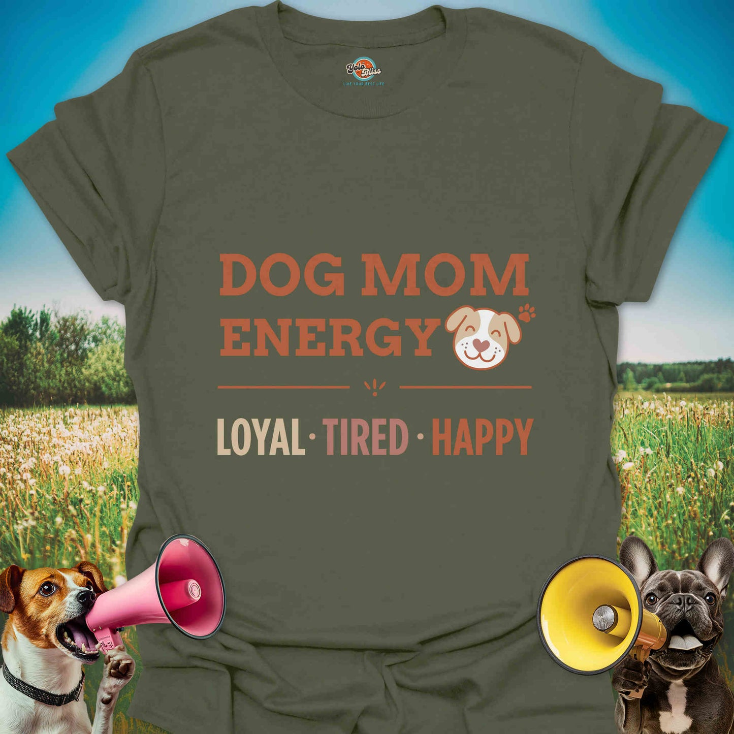 Dog Mom Energy Tired - Tee