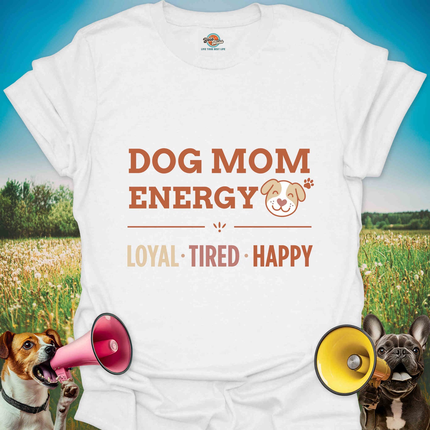 Dog Mom Energy Tired - Tee