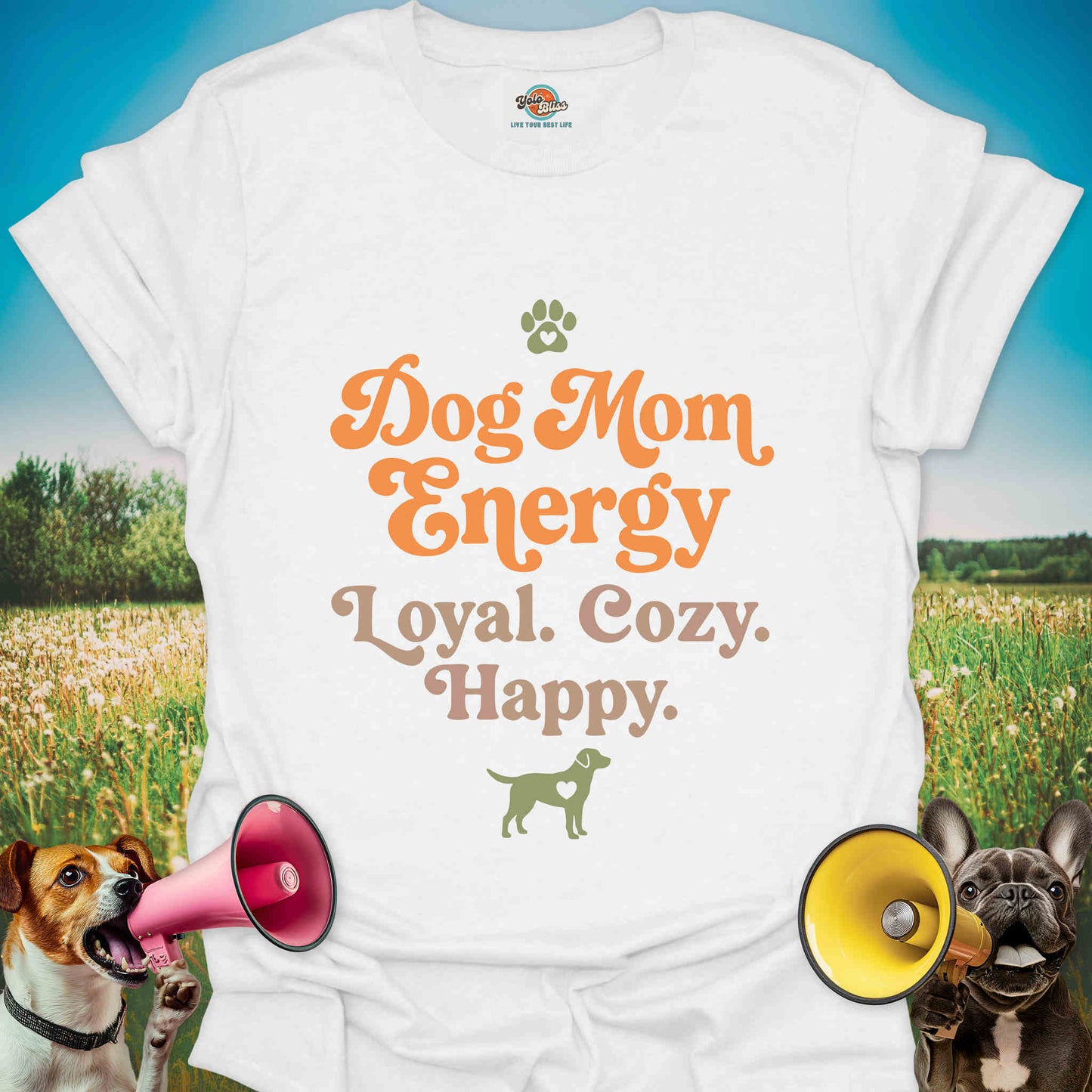 Dog Mom Energy Cozy - Tee