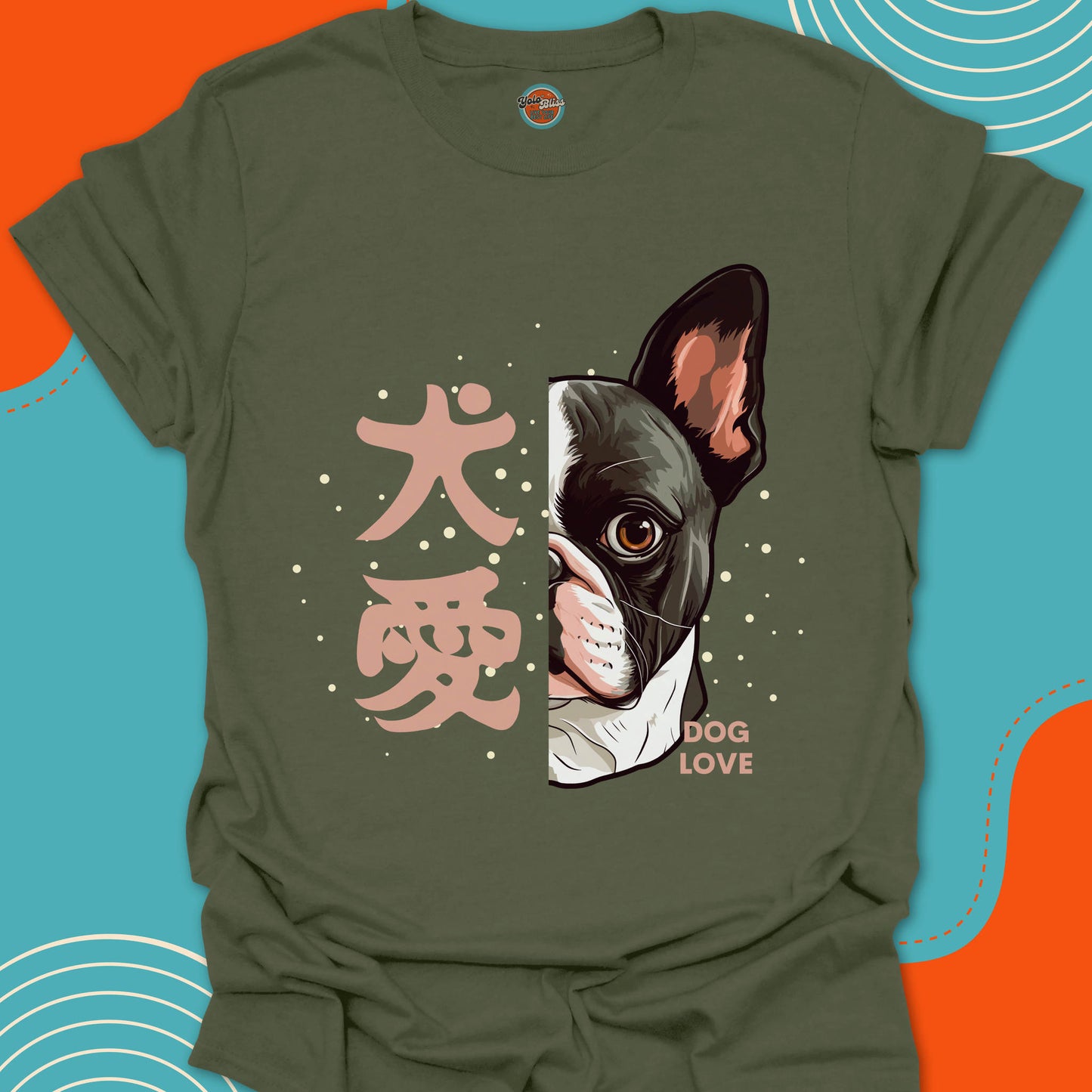 KANJI BOSTON TERRIER LOVE - Tee #1
